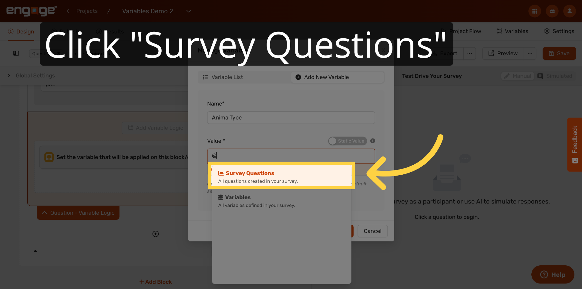 Open Survey Questions