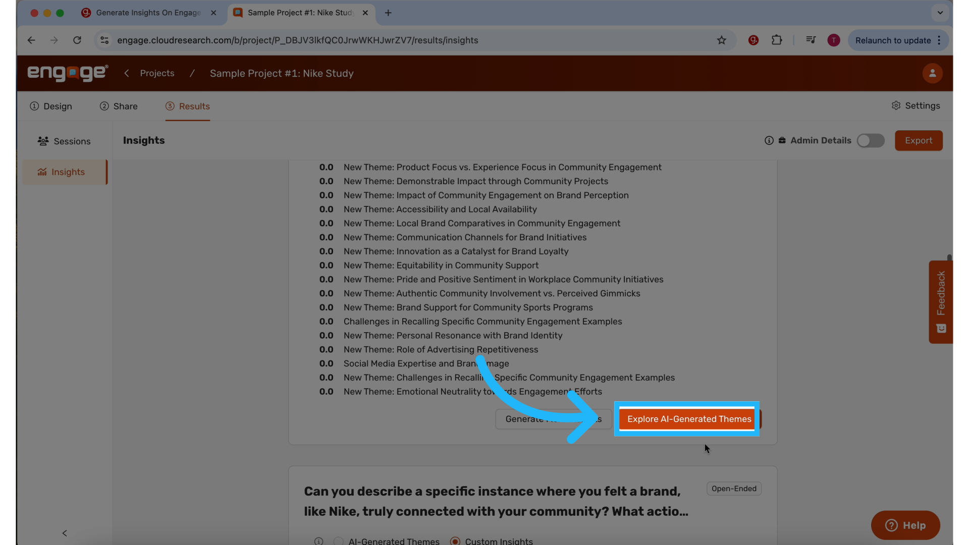 Select 'Explore AI Generated Themes'