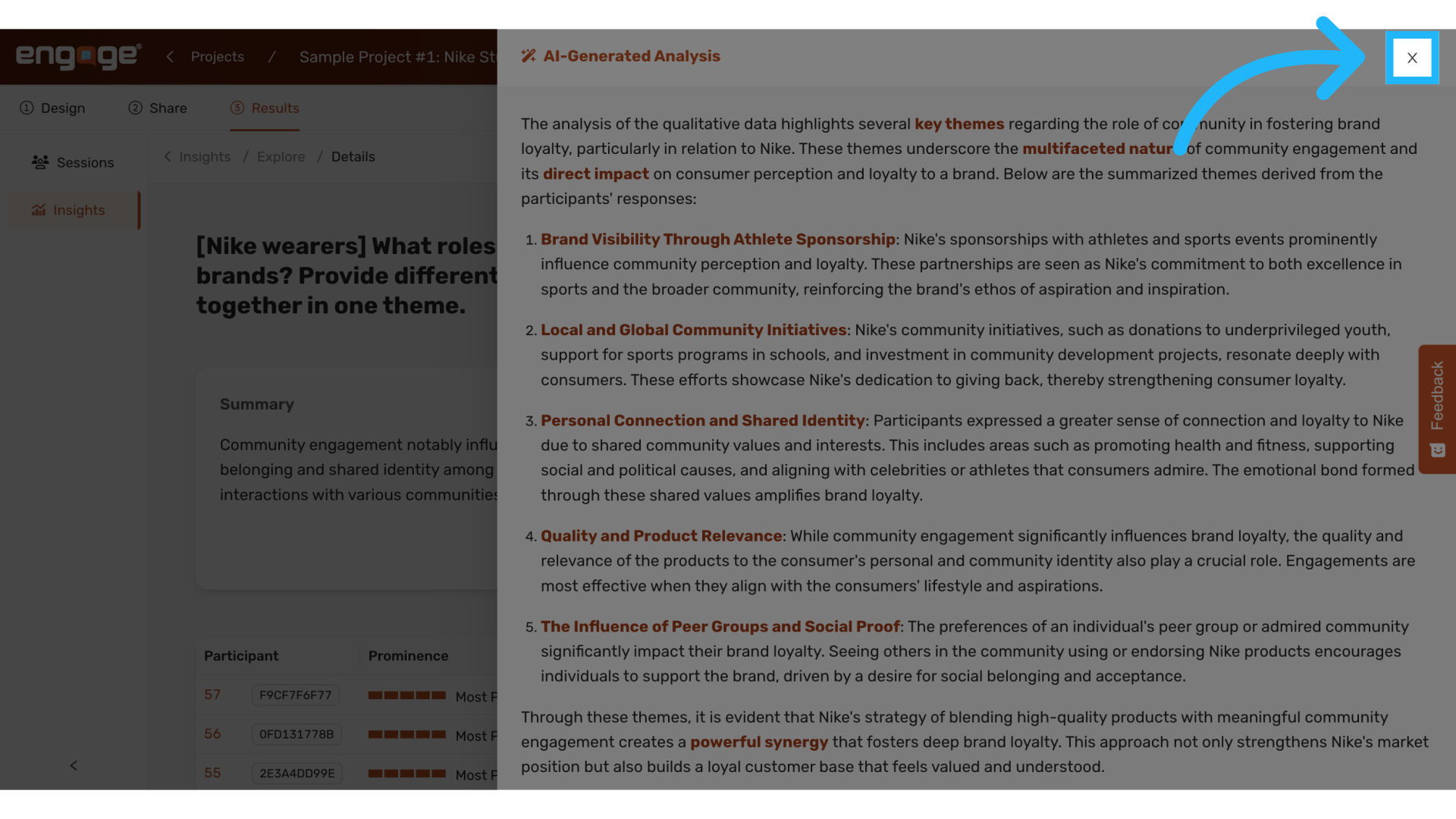 Return to explore insights page