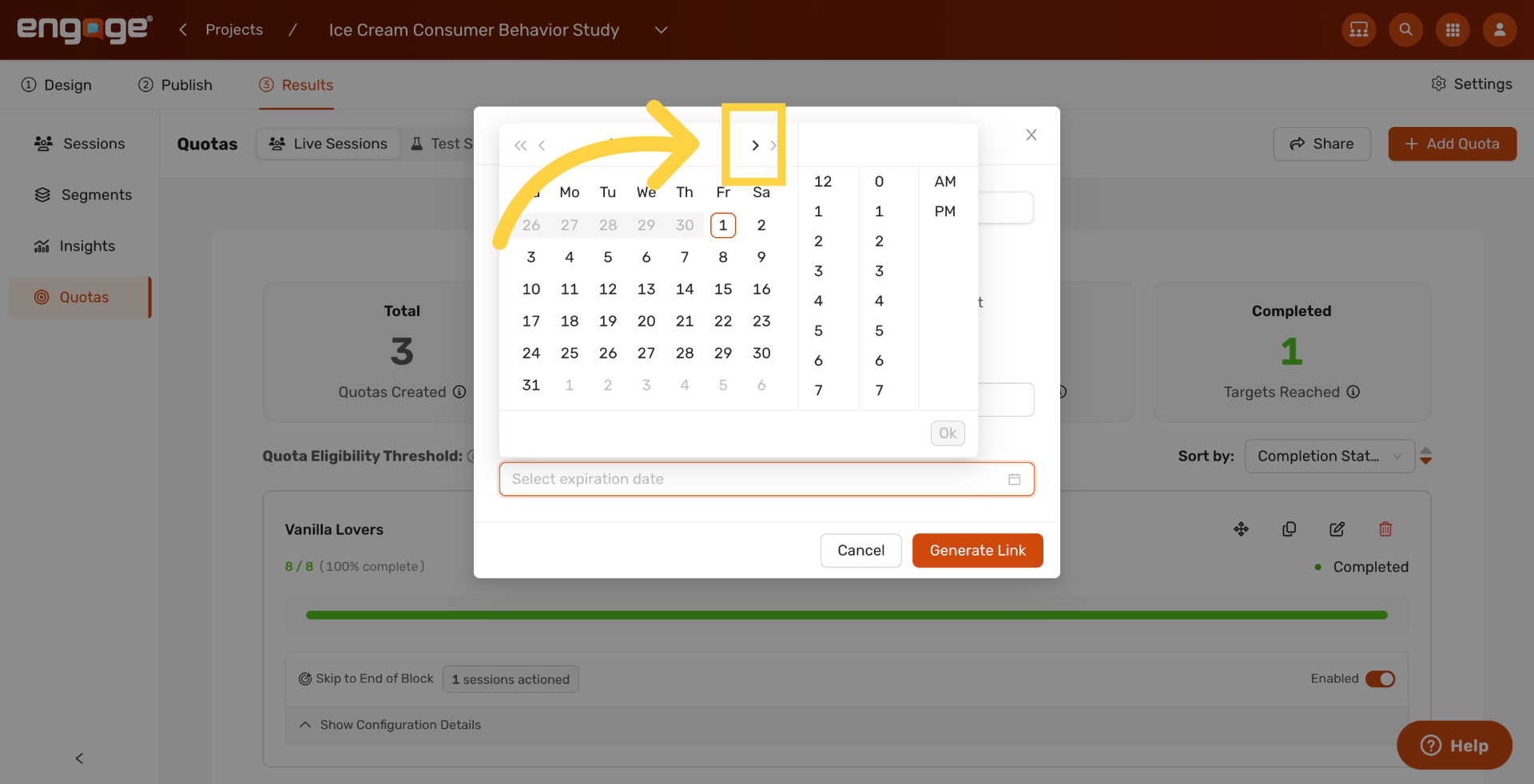 Open the Expiration Date Picker