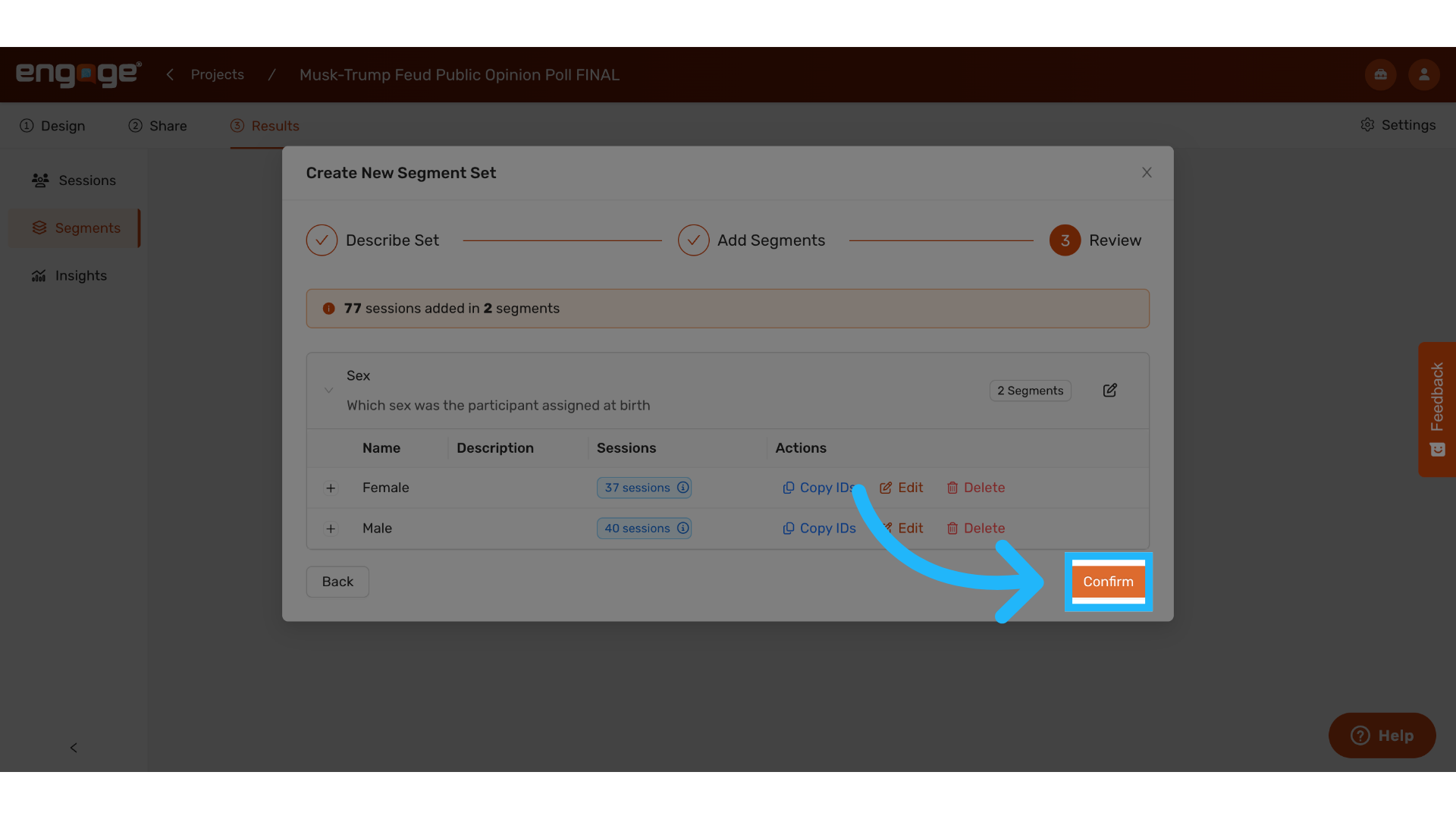 Click 'Confirm'