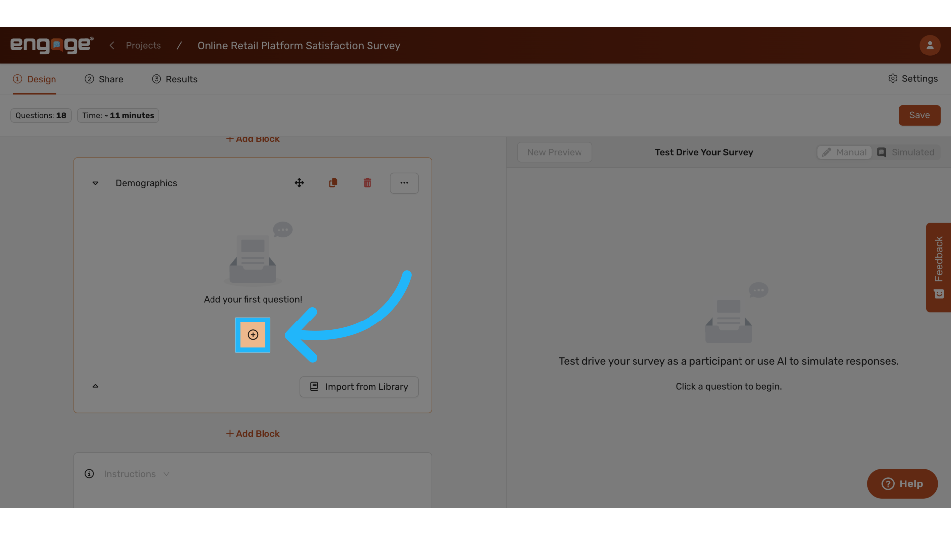 Add Questions Within Blocks