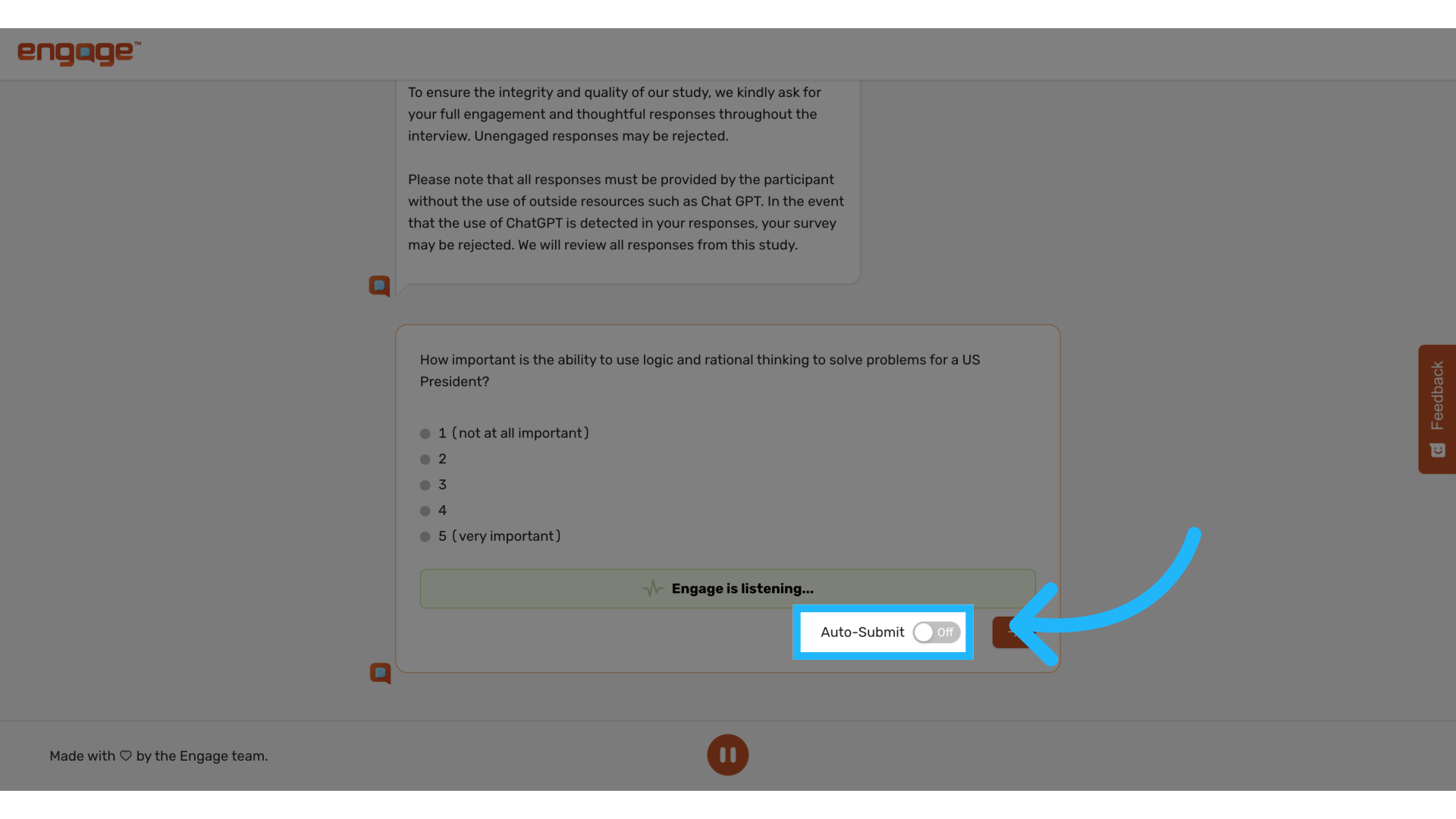 Auto-submit Speech Response