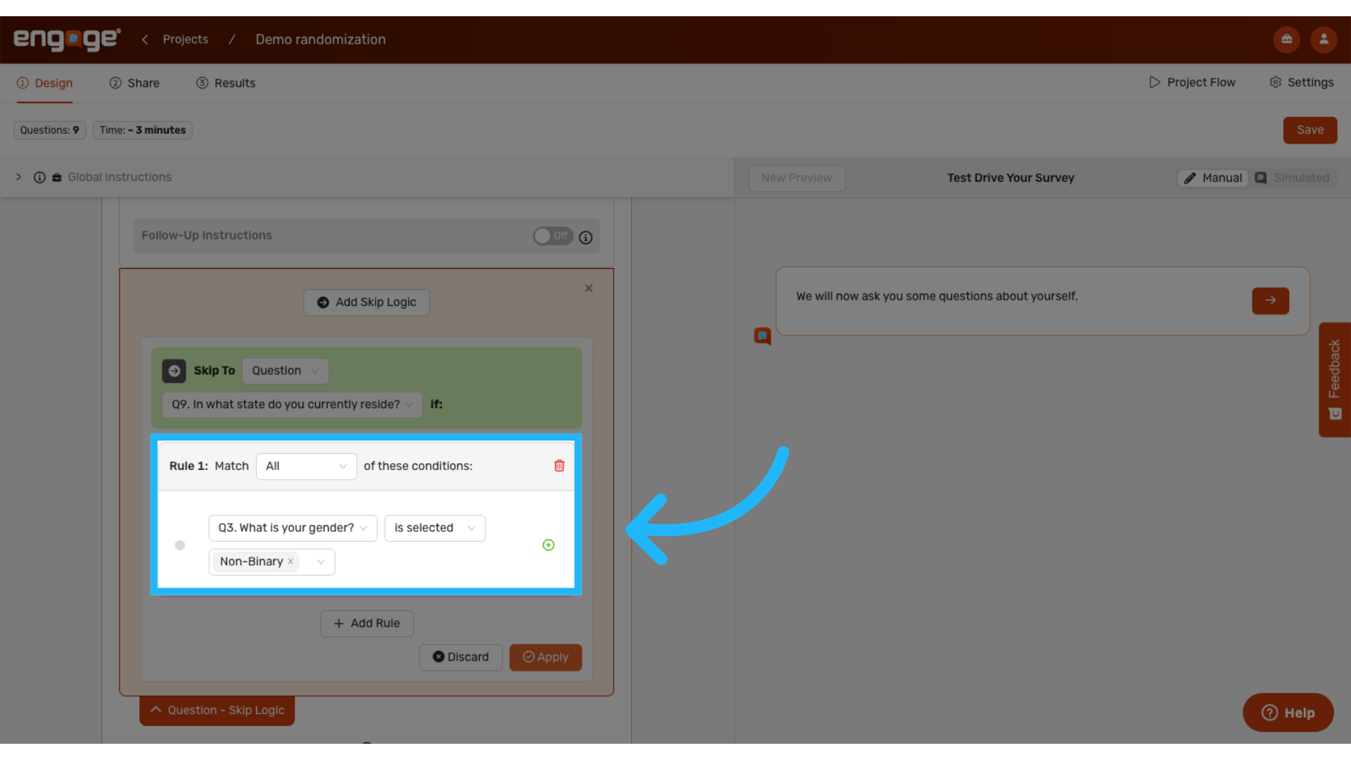 Configure Skip Criteria