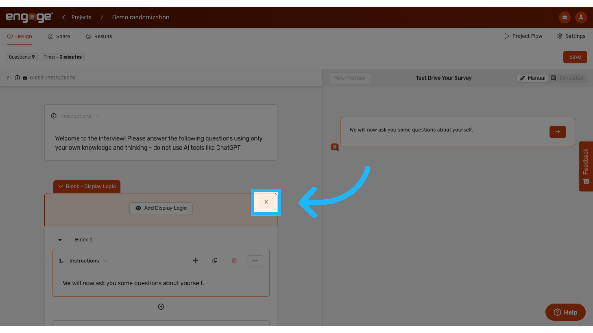 Remove Display Logic