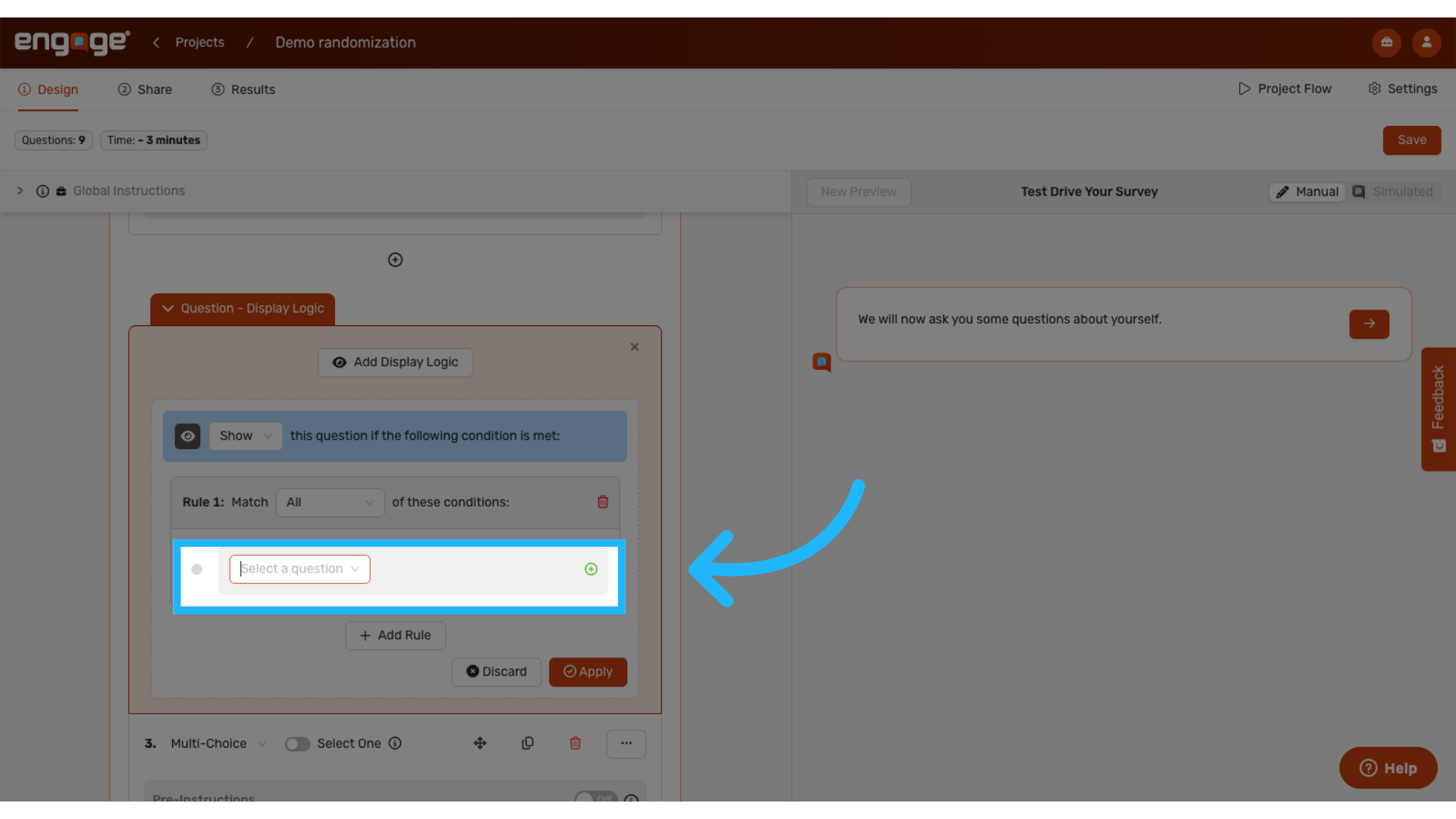 Configure first criteria rule