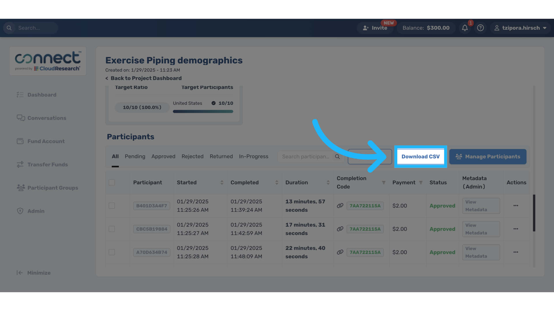 Download the CSV