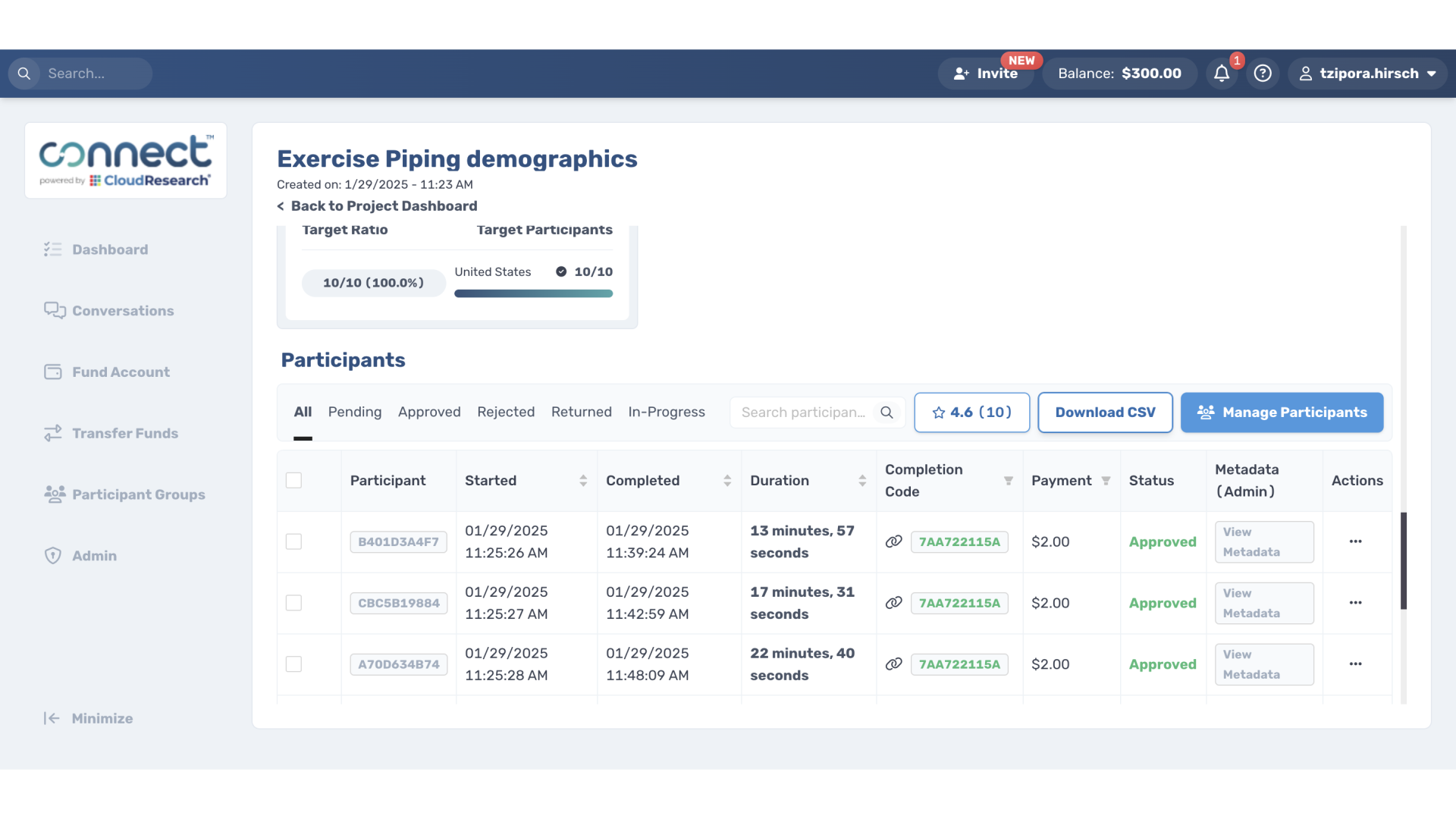 Access demographic information on Connect