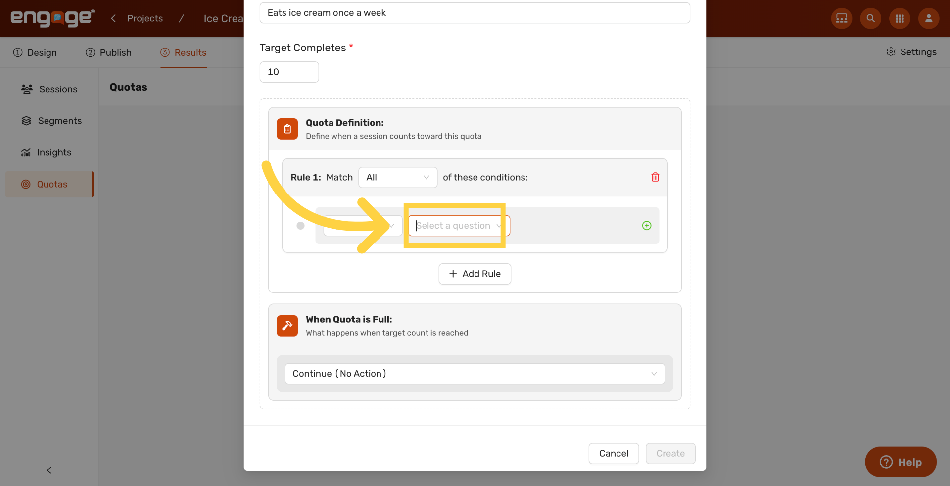 Select Question Option