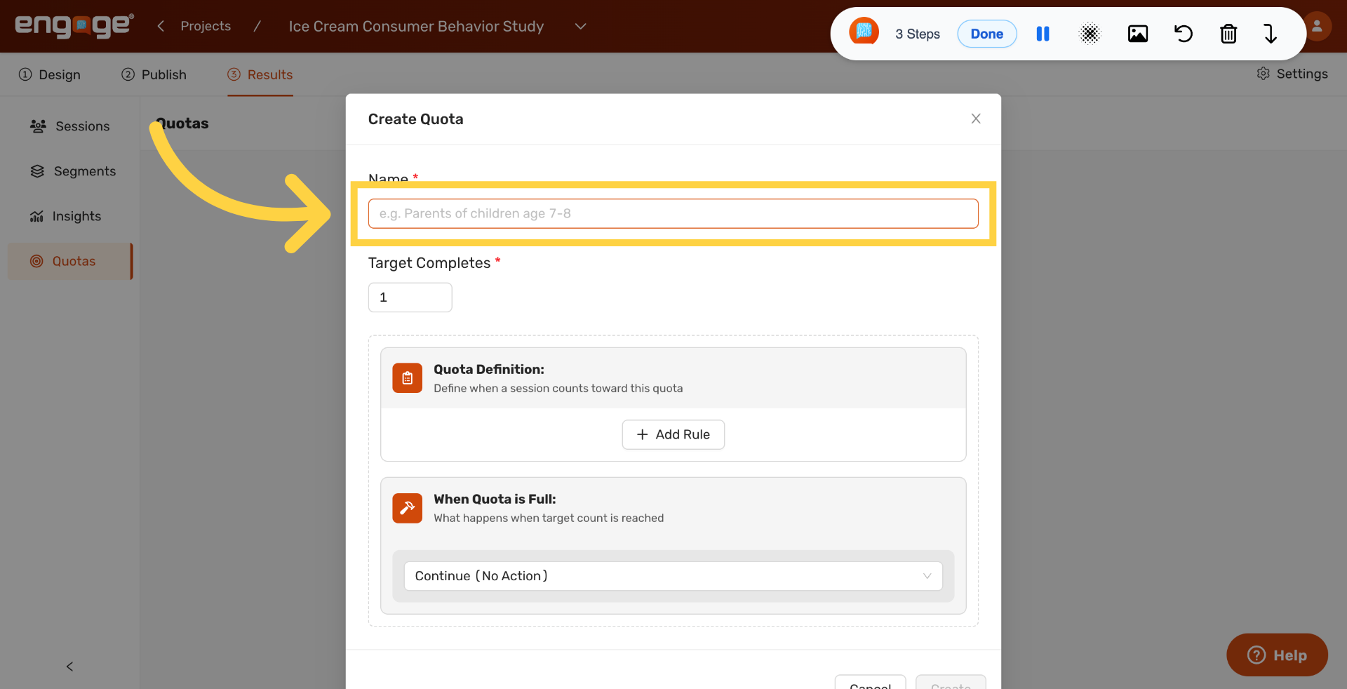Select Quota Example