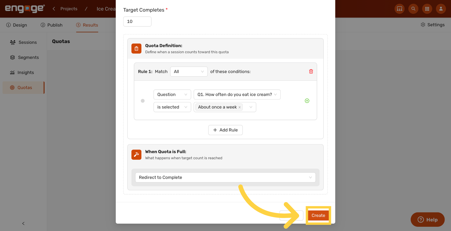 Create Quota