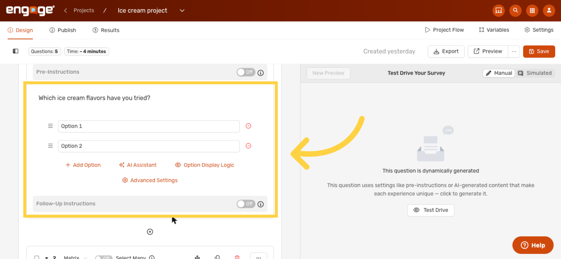 Start with a Multi-Choice Question