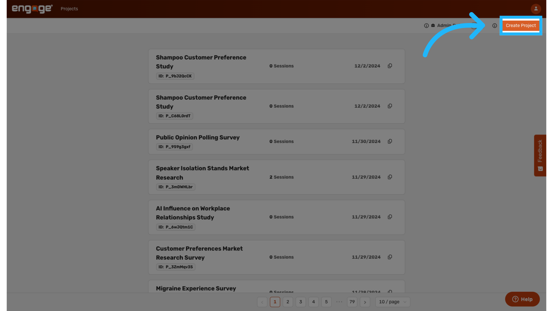 Select 'Create Project'