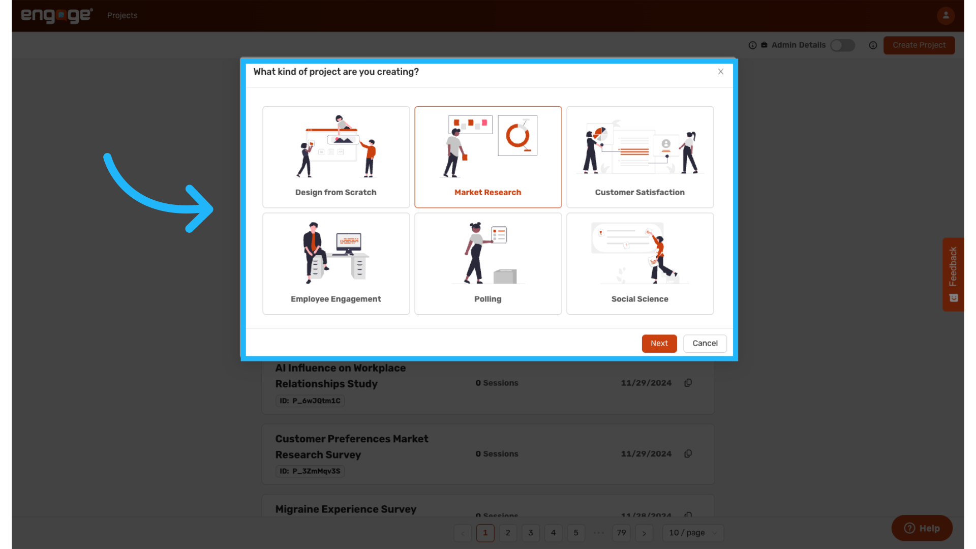 Select Project Type