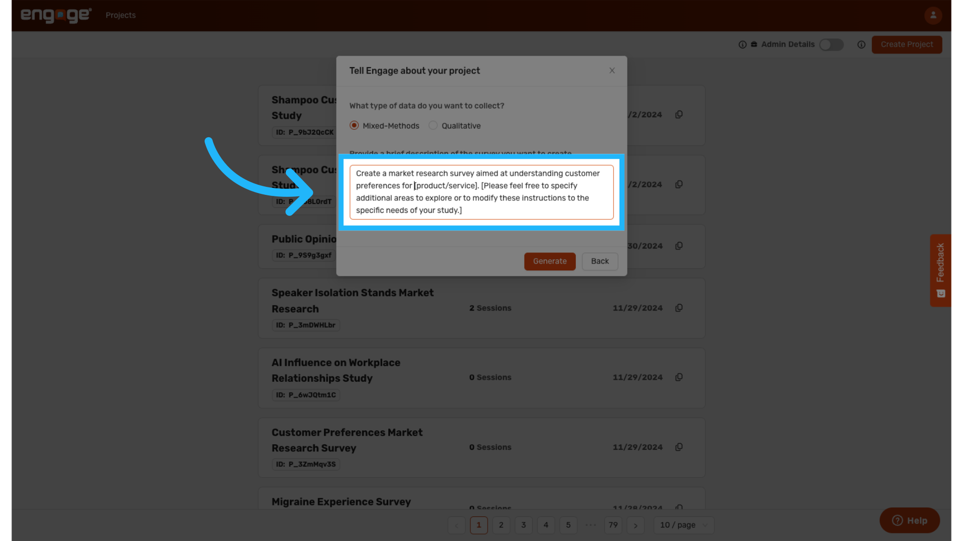 Edit the Pre-populated Prompt