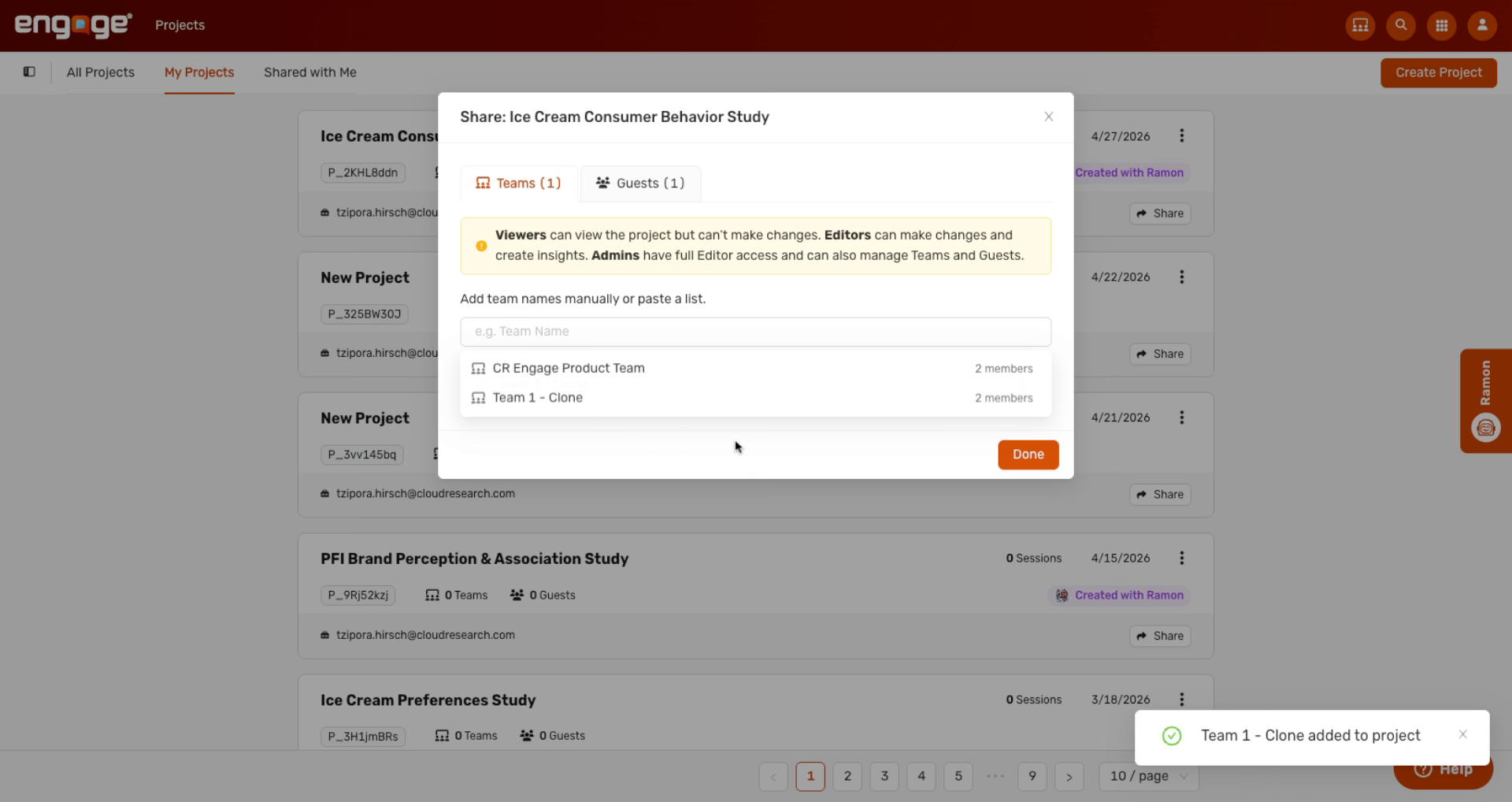 Manage Team Permissions