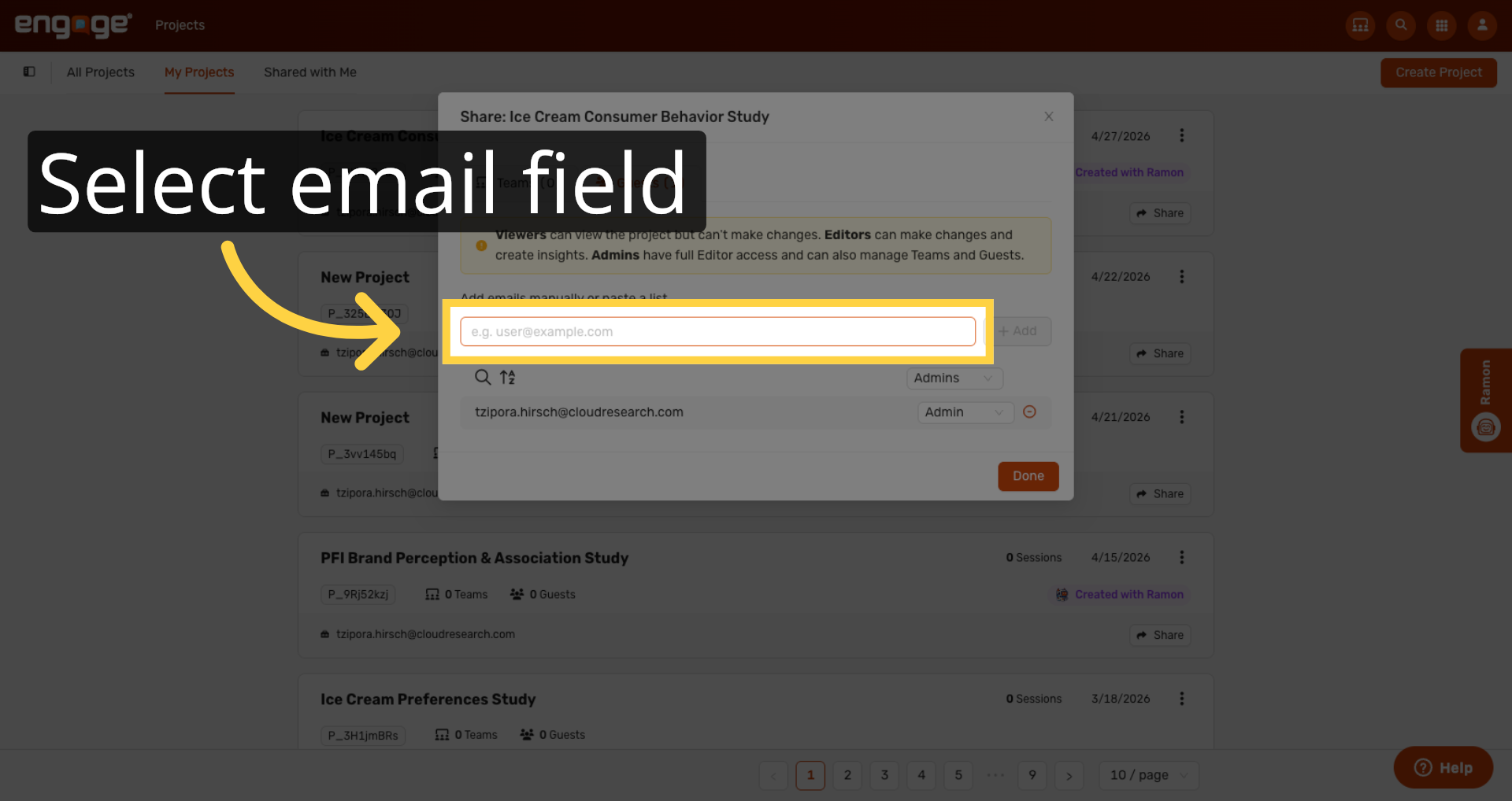 Select Guest Email Field