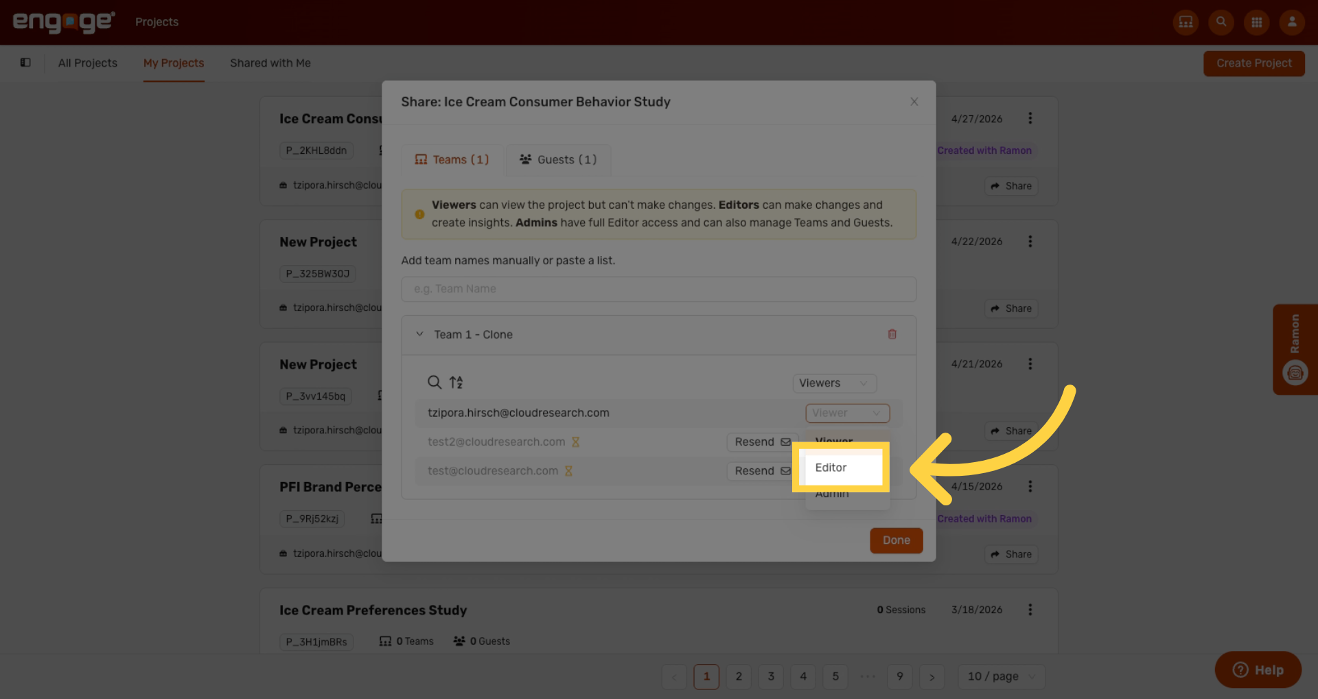 Editor Role Capabilities