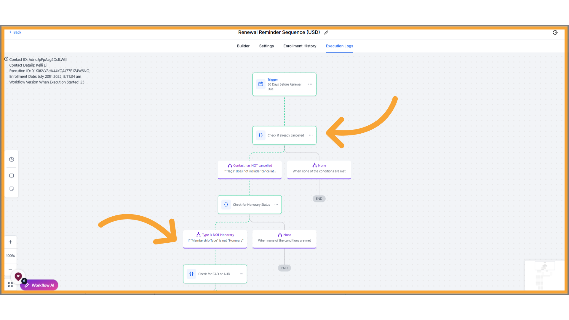 View Contact's Highlighted Path