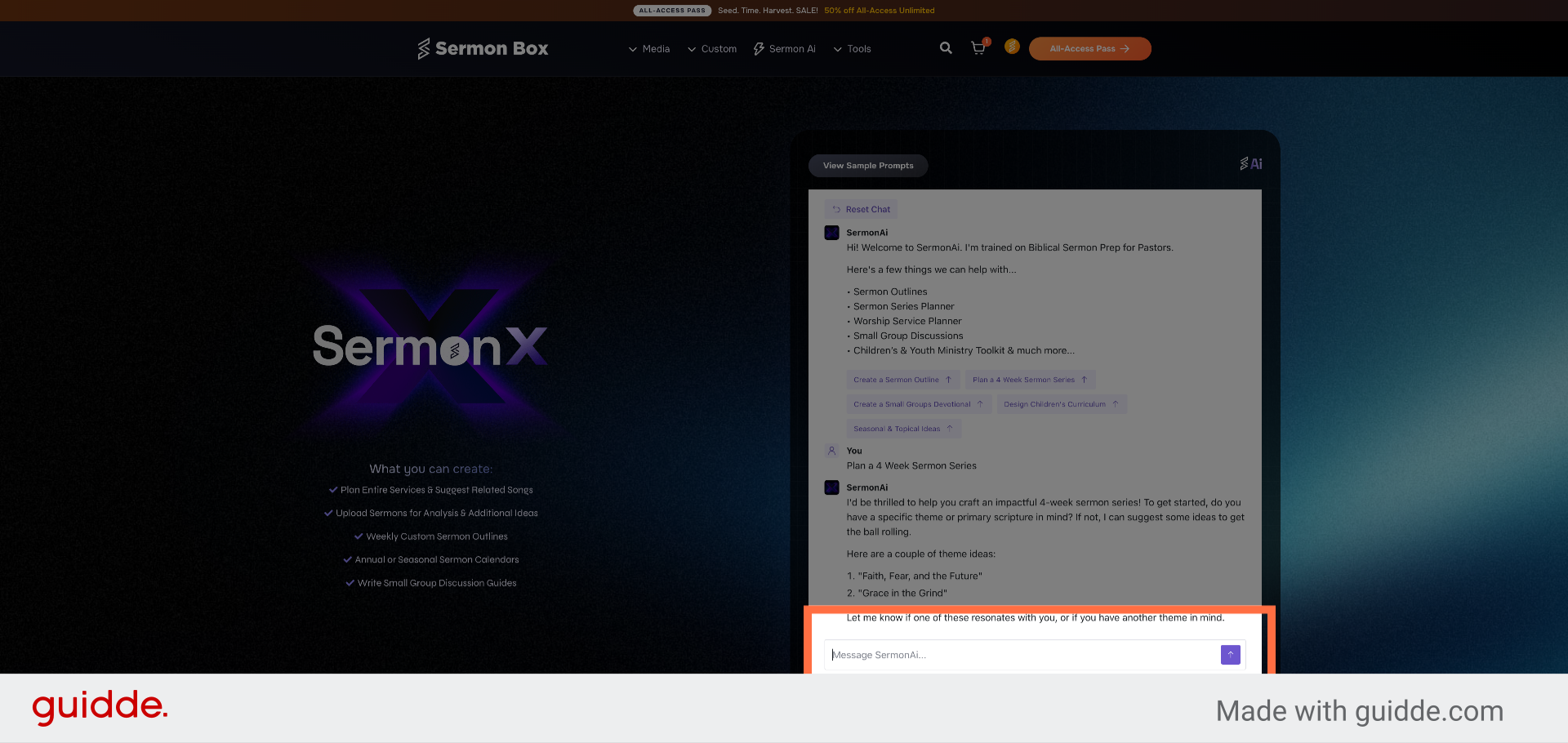 Open SermonAi Messaging Again