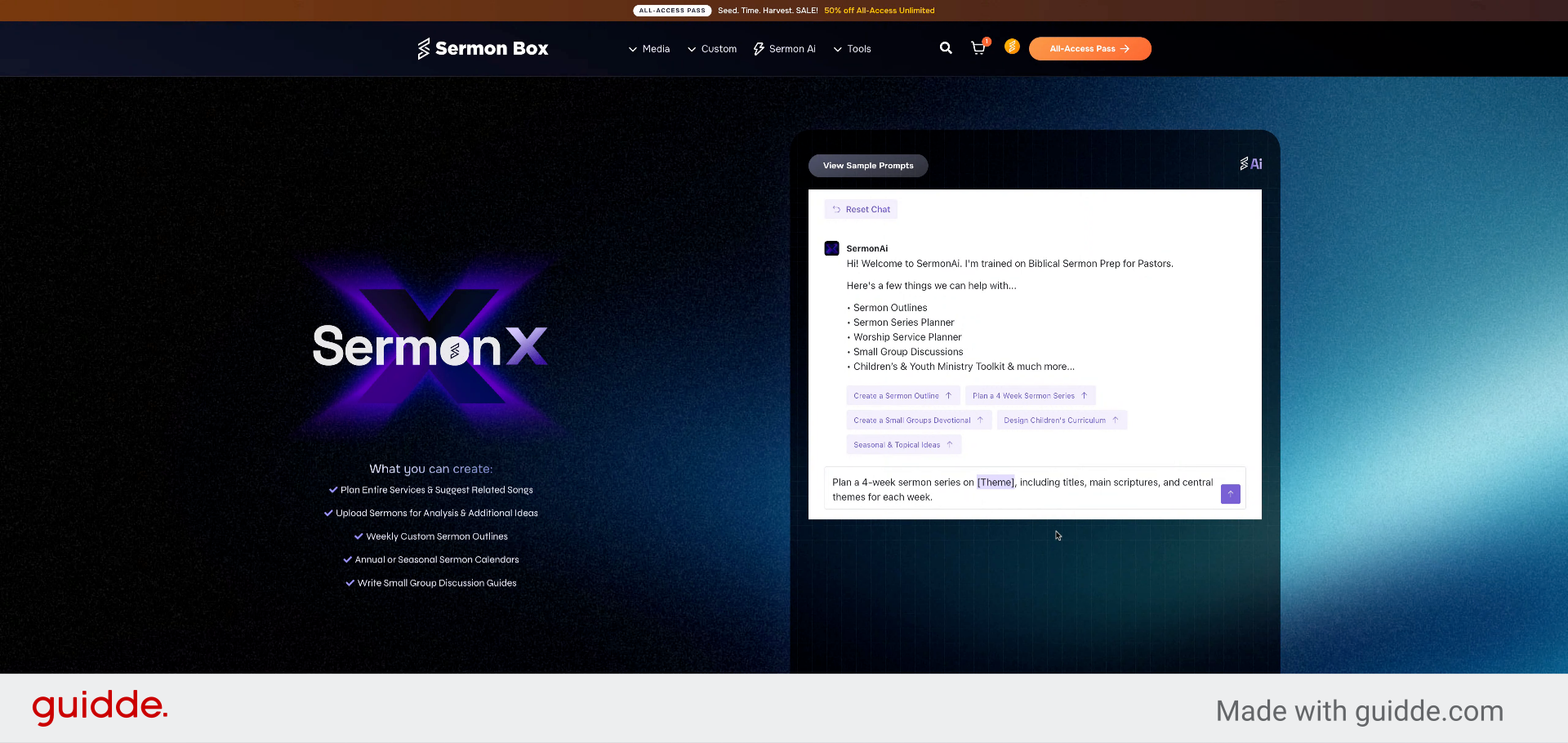 Specify Sermon Series Theme