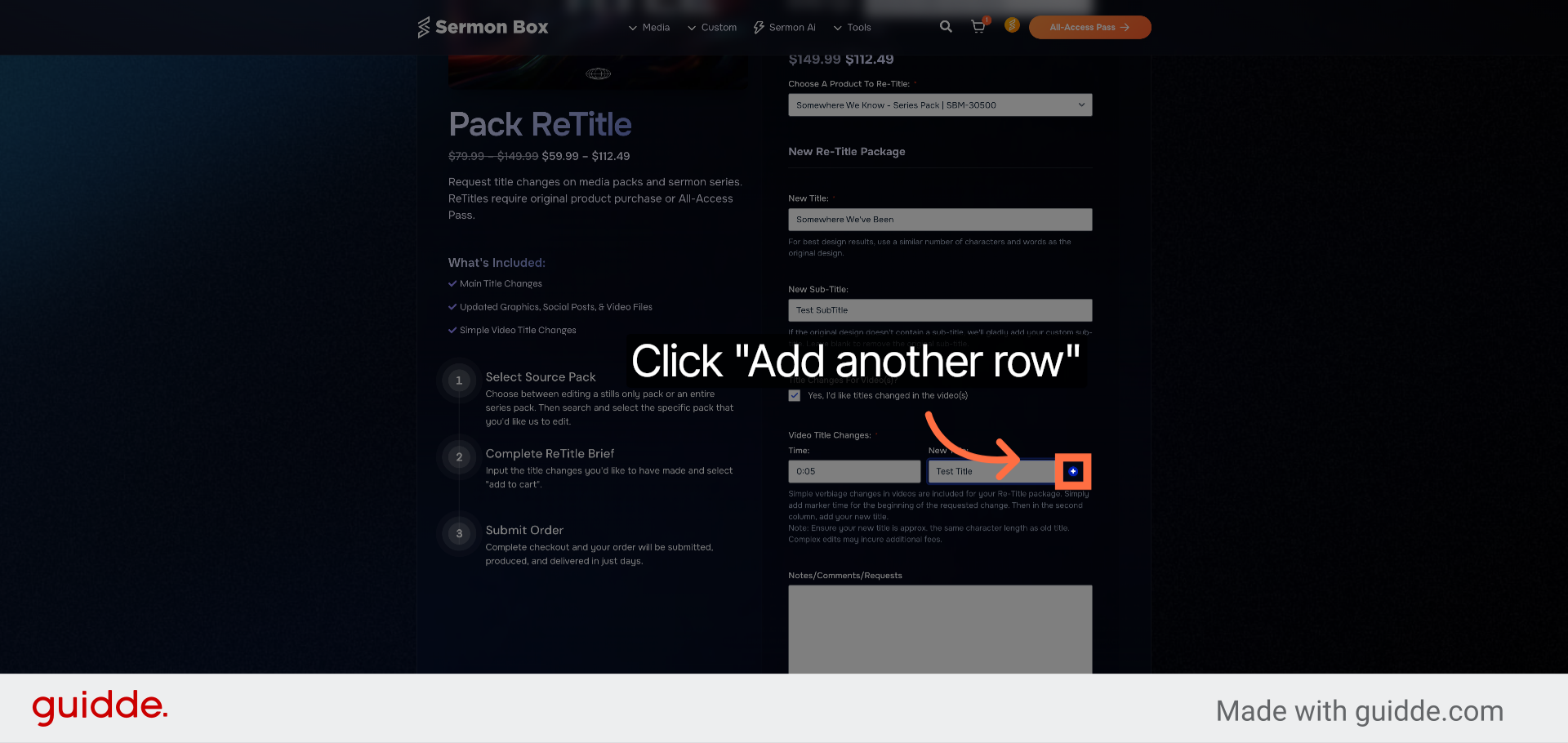Add Additional Title Changes
