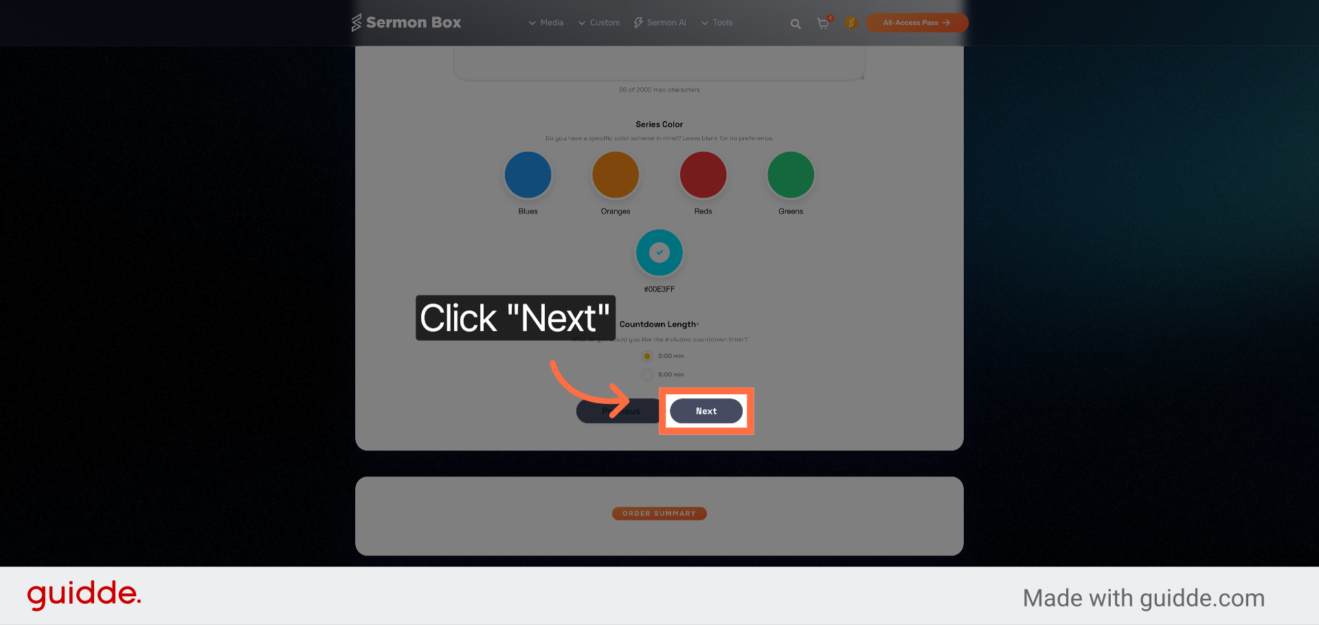 Proceed to Final Step