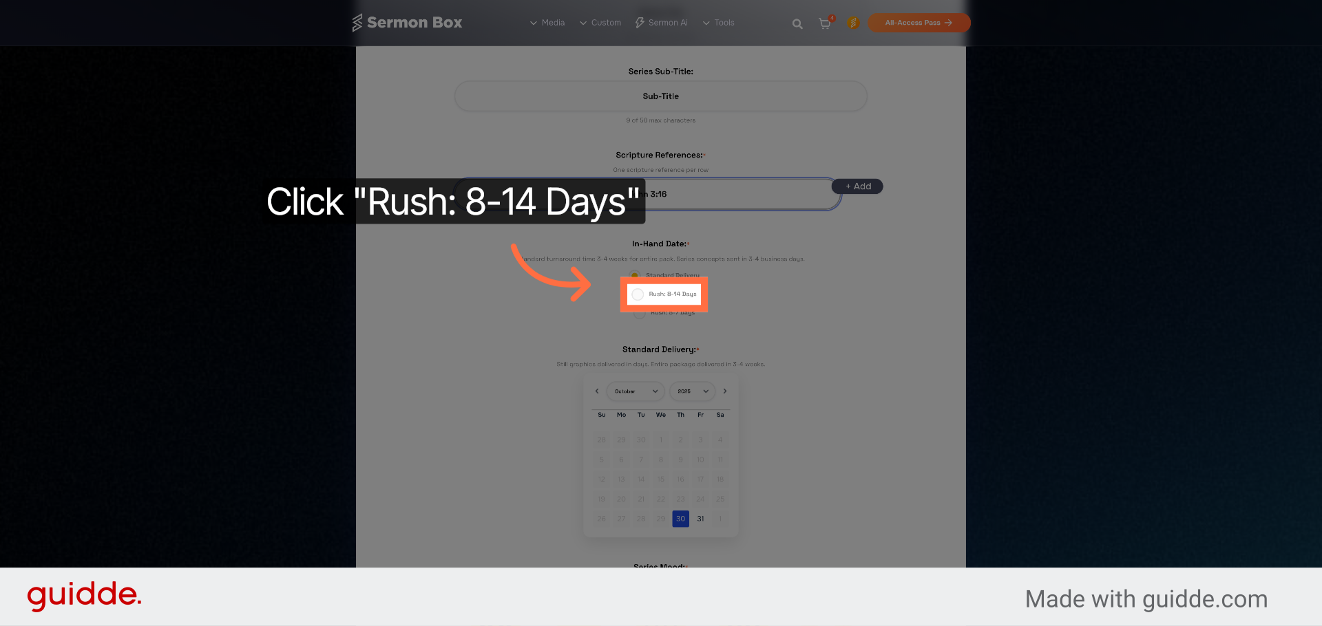 Select a Delivery Timeline