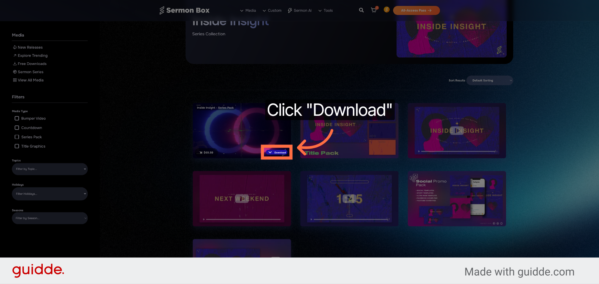 Use Quick Download Option