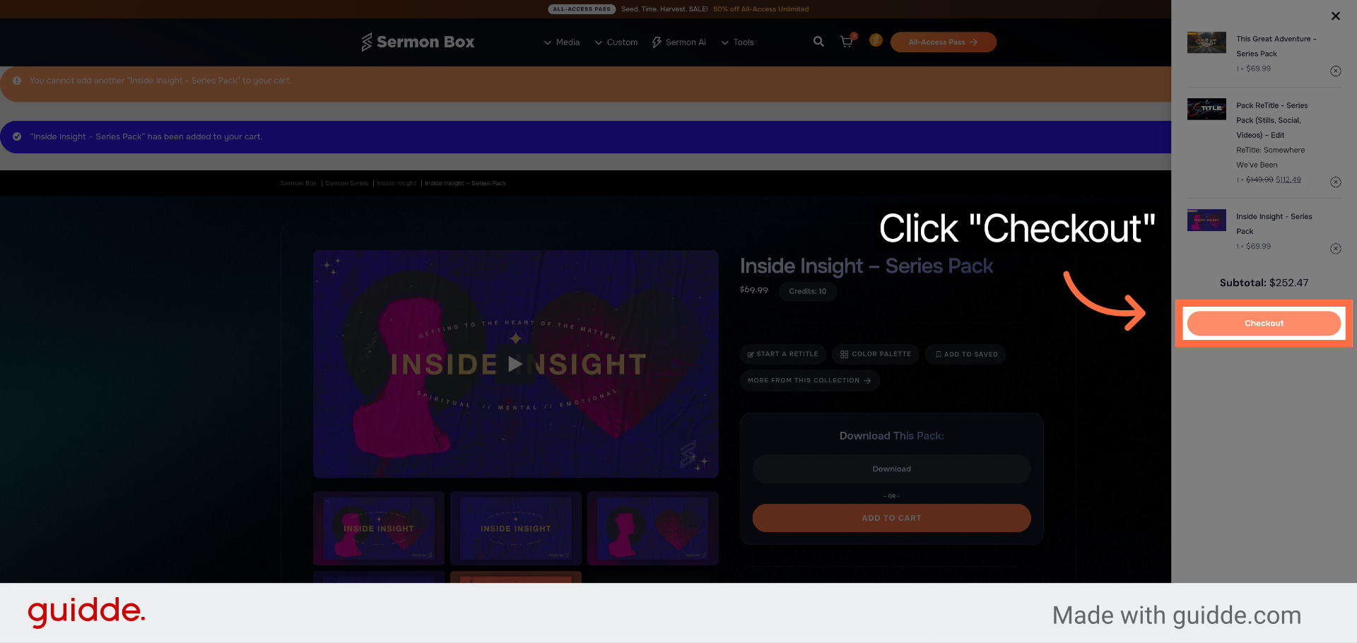 Complete Checkout Process