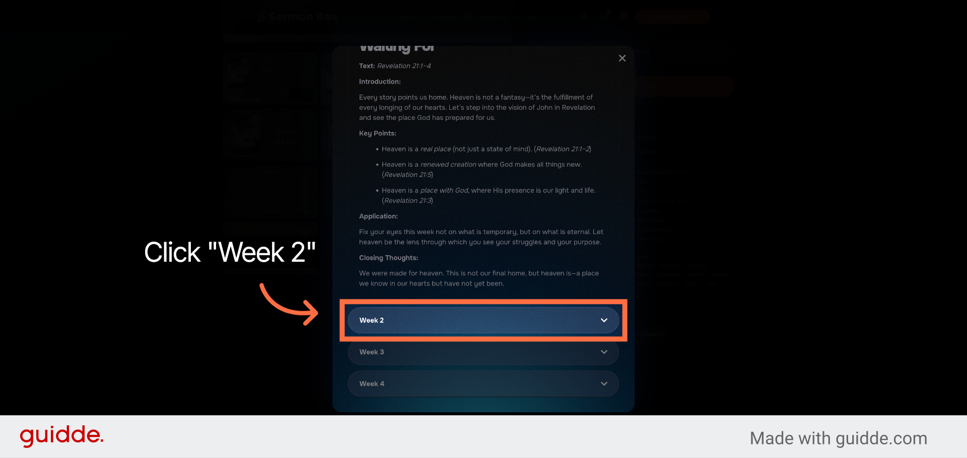 Sermon Notes include 4 Weeks of content