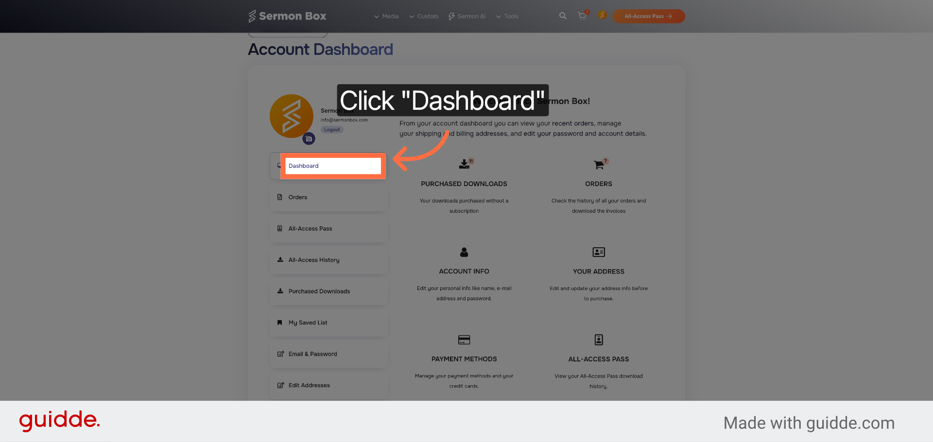 Access Dashboard
