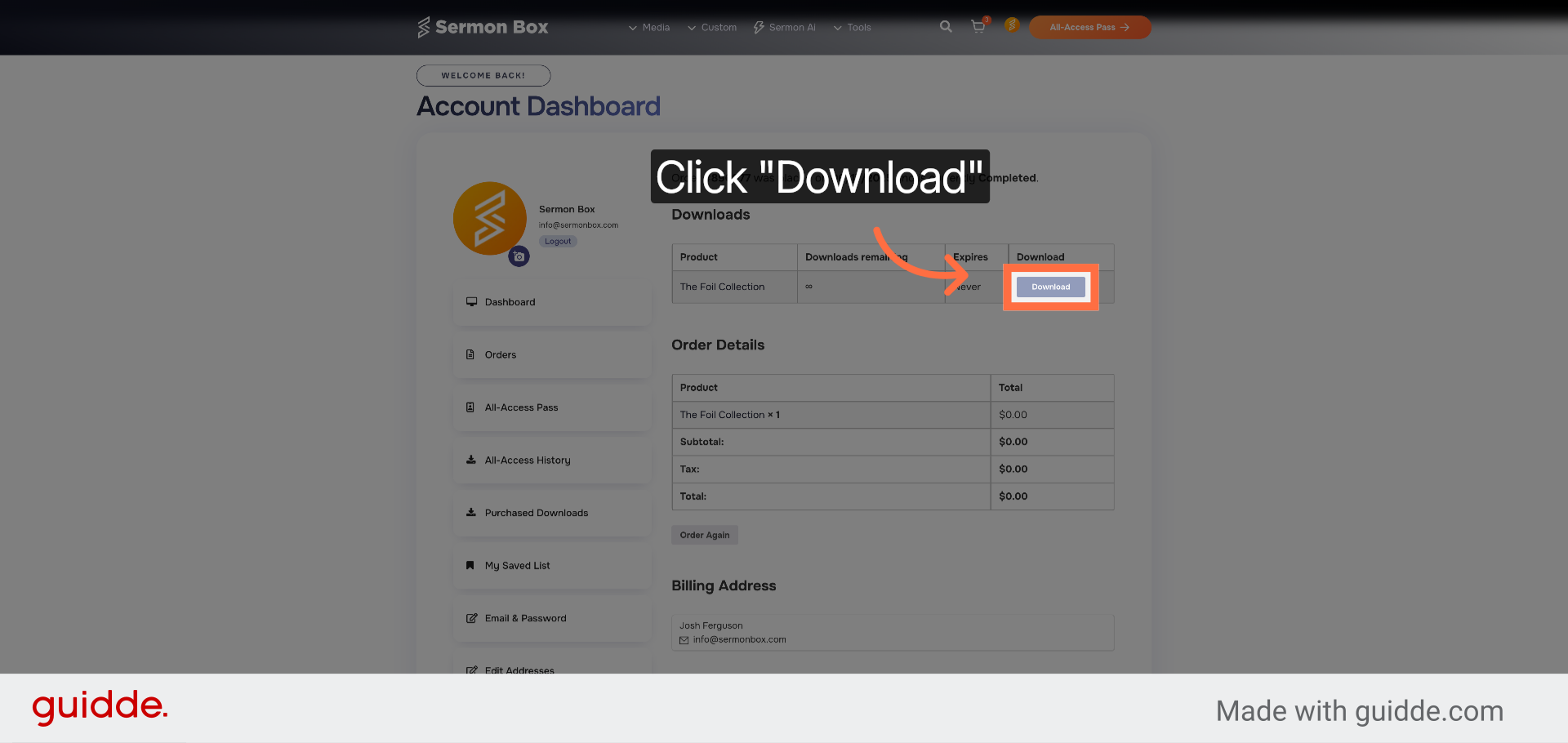 Download Order Files