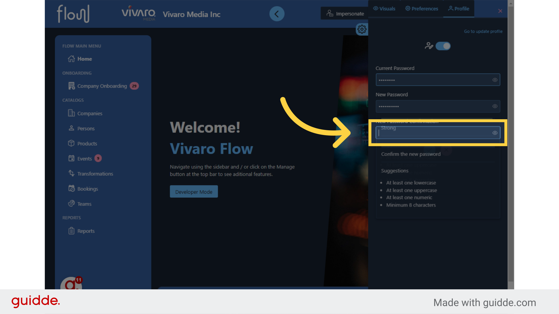 Retype the New Password