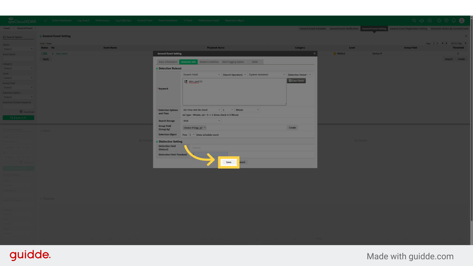 Trigger an event when the threshold is exceeded within the scheduled reference time.

Ignore occurrences below the threshold within the scheduled reference time.