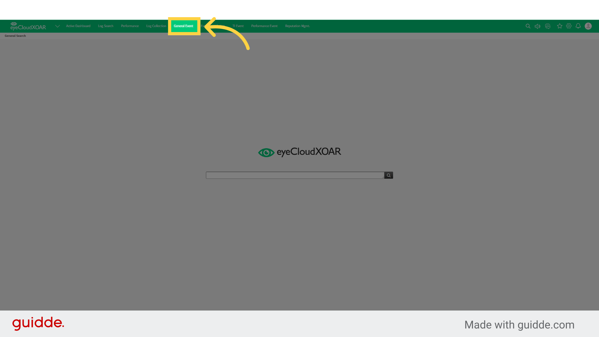 Click 'General Event'