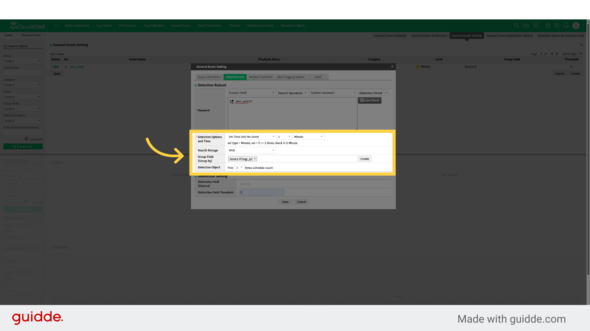 Trigger an event when the threshold is exceeded within the scheduled reference time.

Ignore occurrences below the threshold within the scheduled reference time.