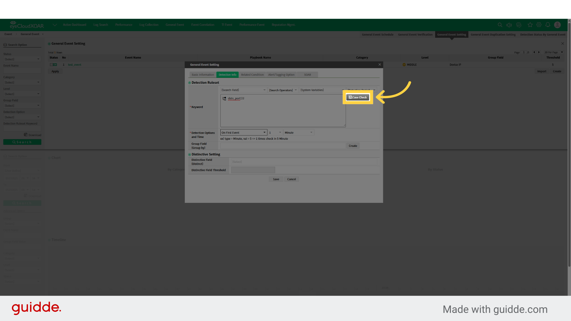 Detect the event upon the first occurrence. 

Detect the event if it occurs after the reference time has passed since the last rule detection. 

Ignore the event if the same rule is detected within the reference time.