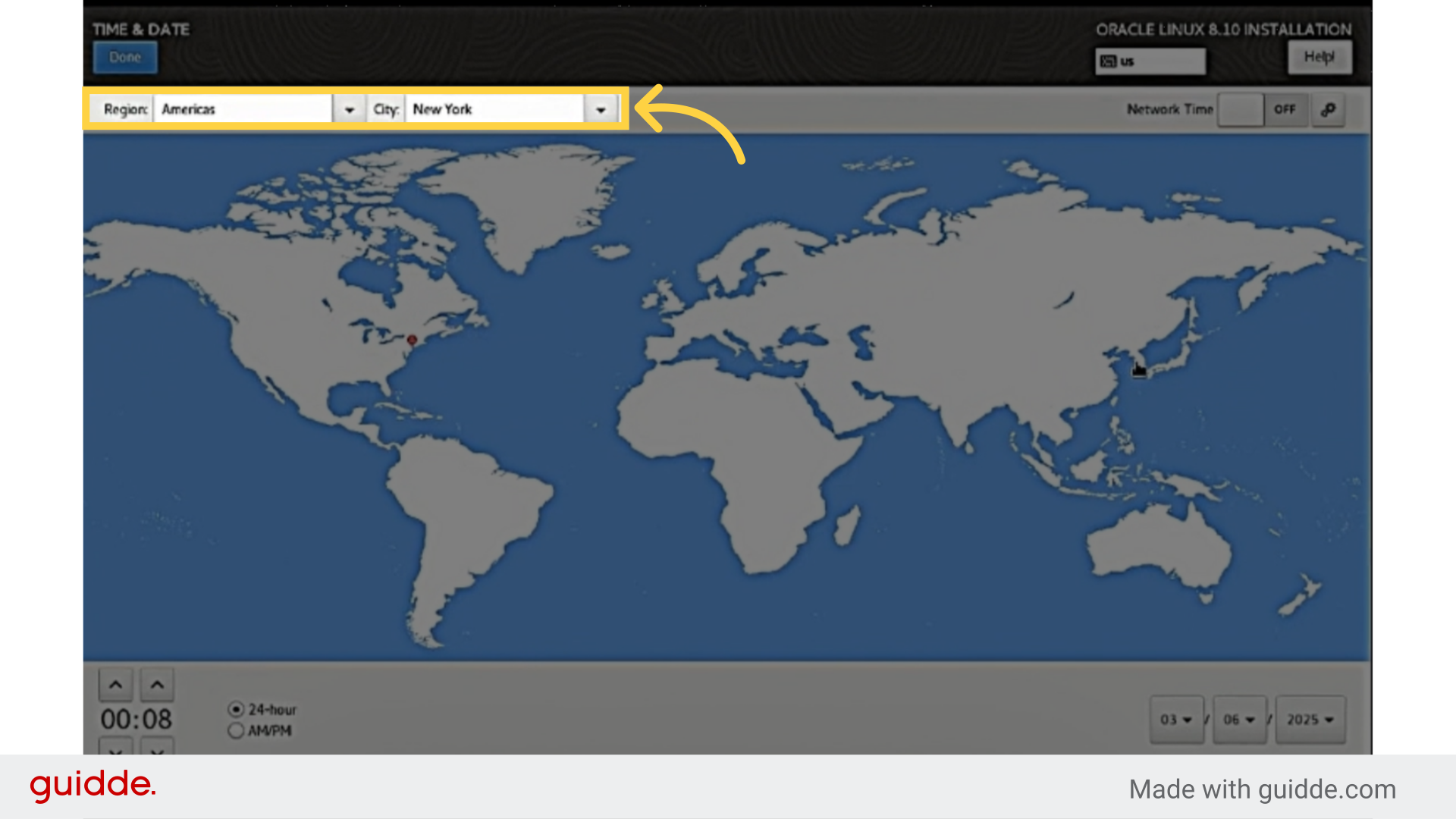 Configure settings based on partition location. 

Click done