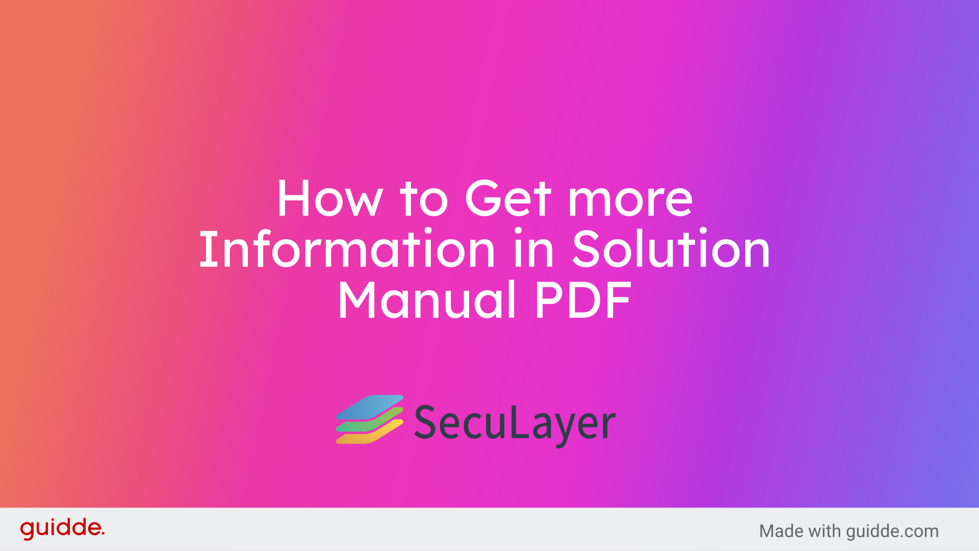 How to Get more Information in Solution Manual PDF
