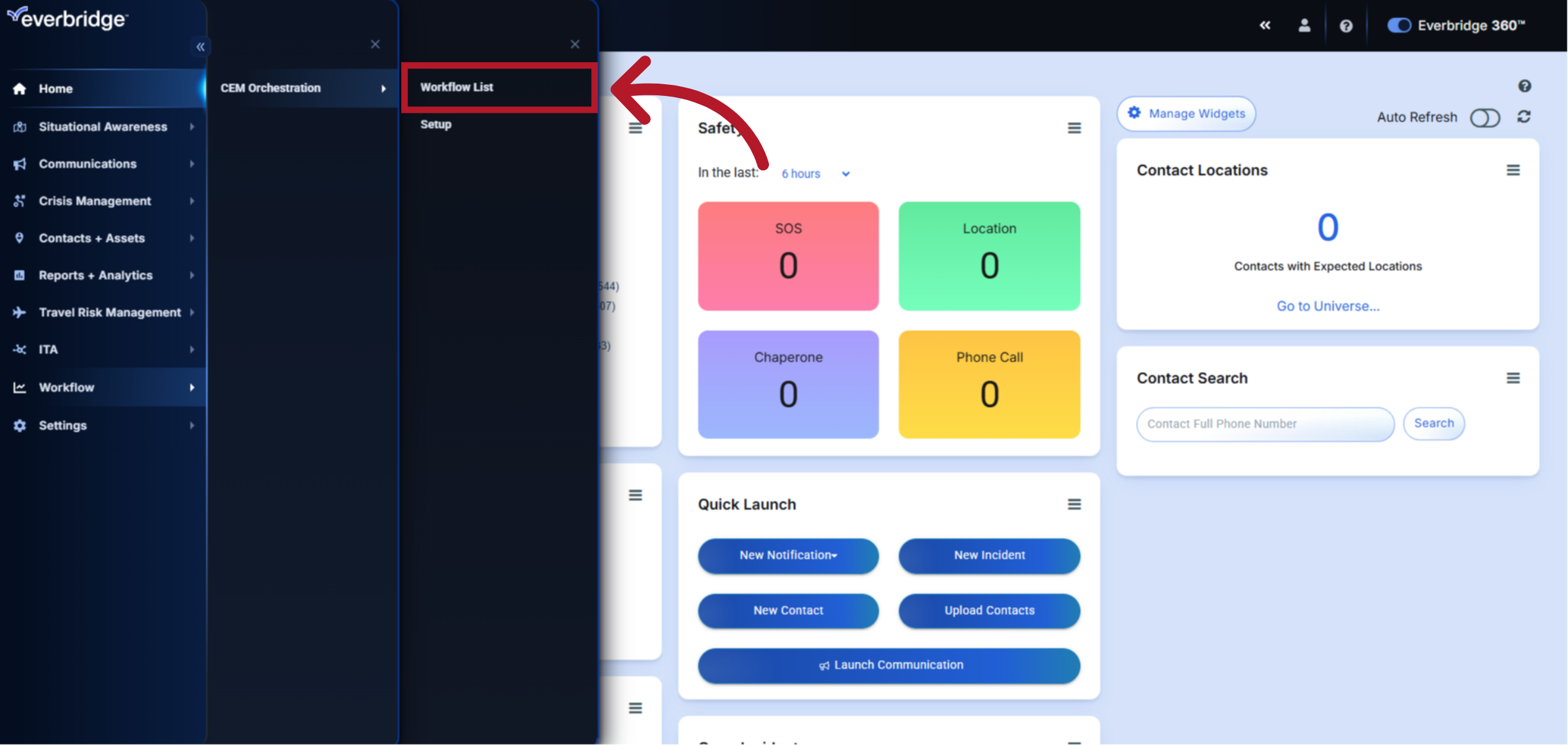 Select Workflow List