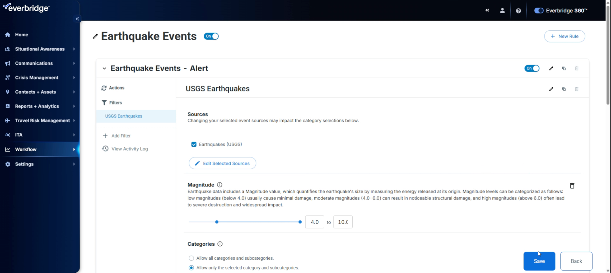 Setting Alert Actions