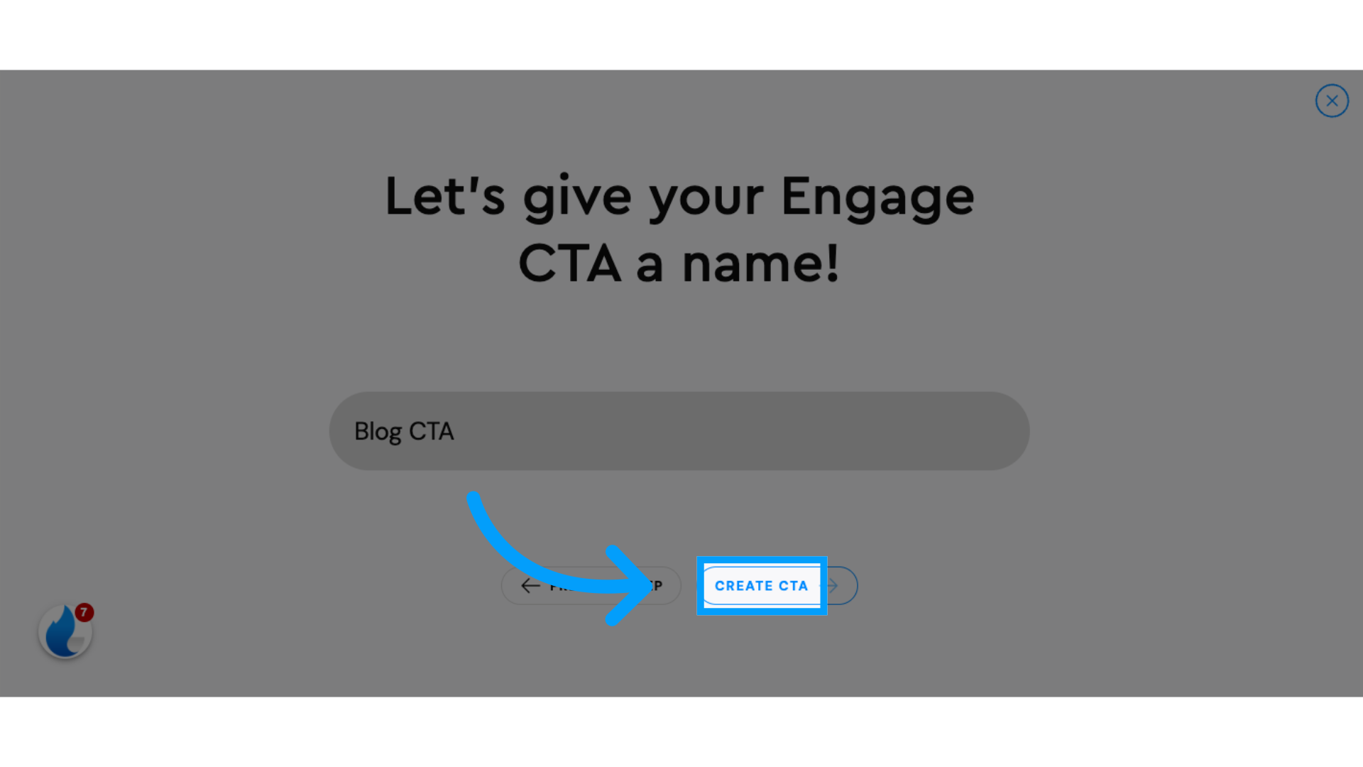 Click 'Create CTA'