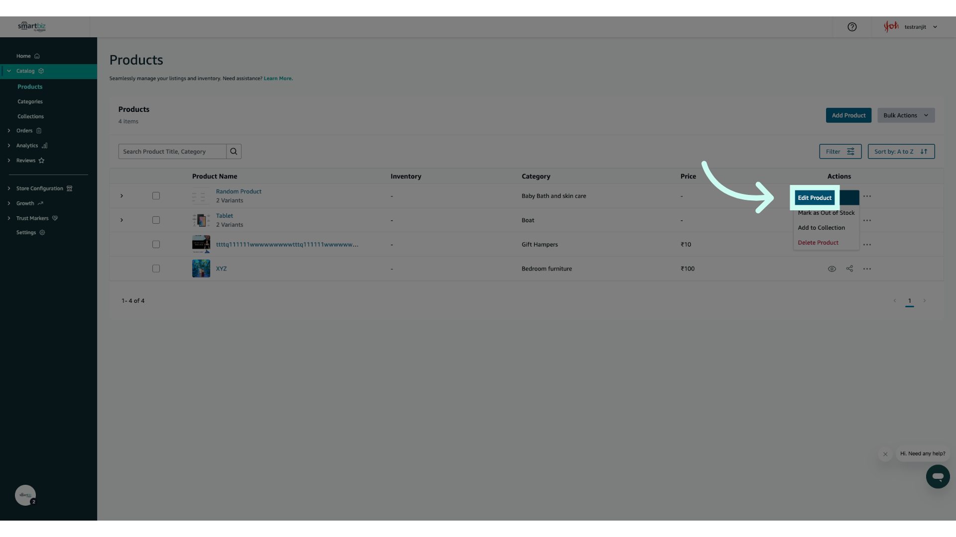 Click 'Edit Product'