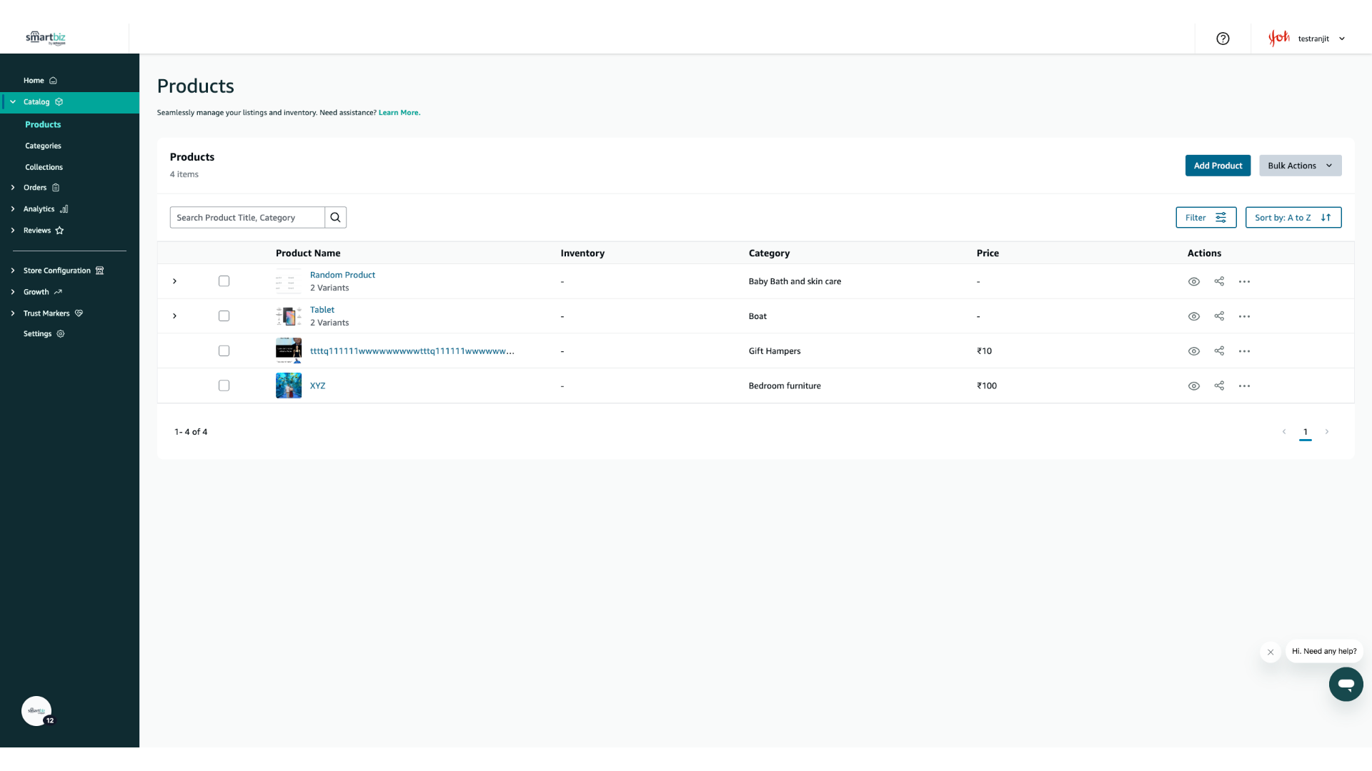 Go back to SmartBiz Dashboard