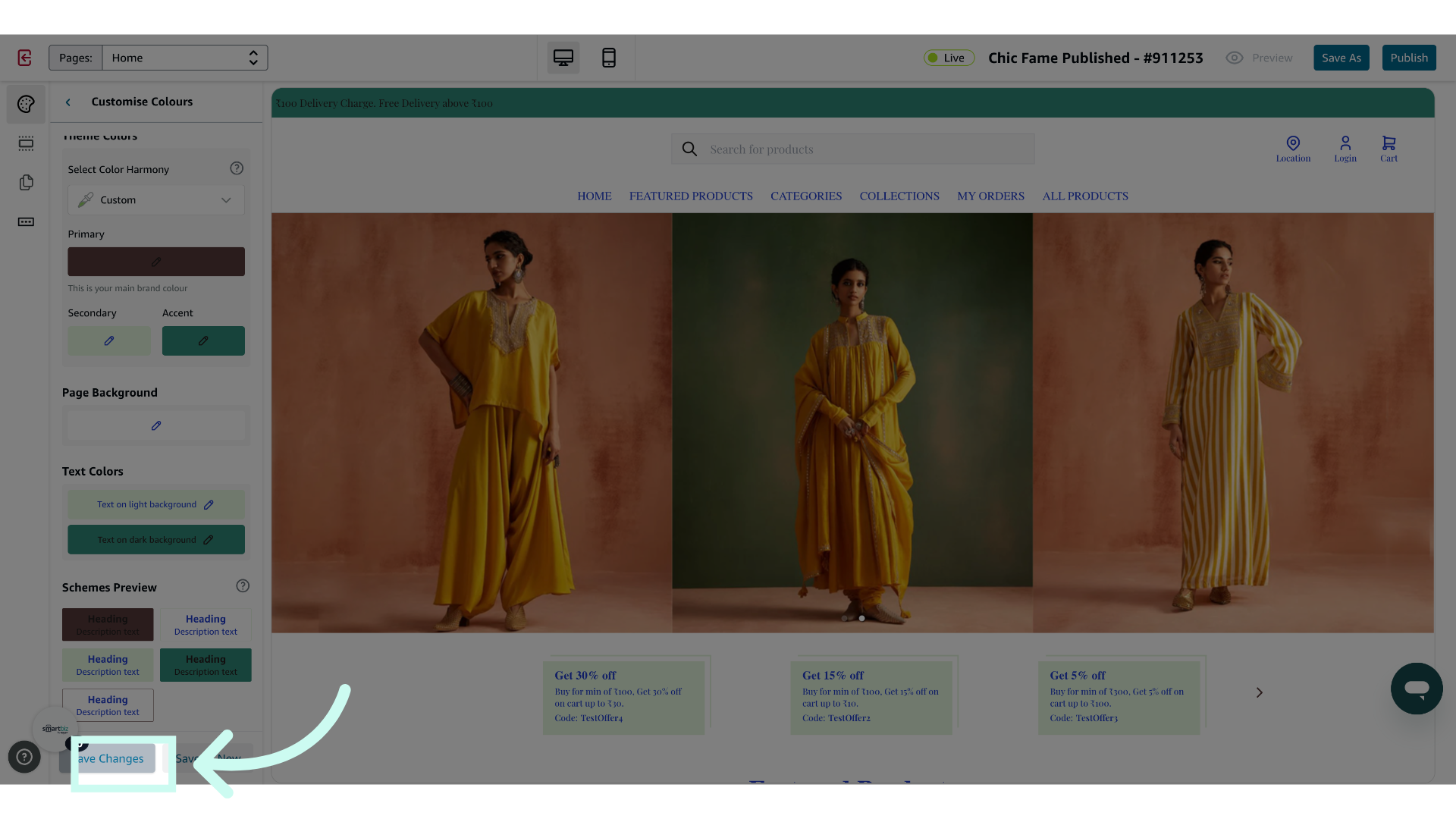 Click 'Save Changes'