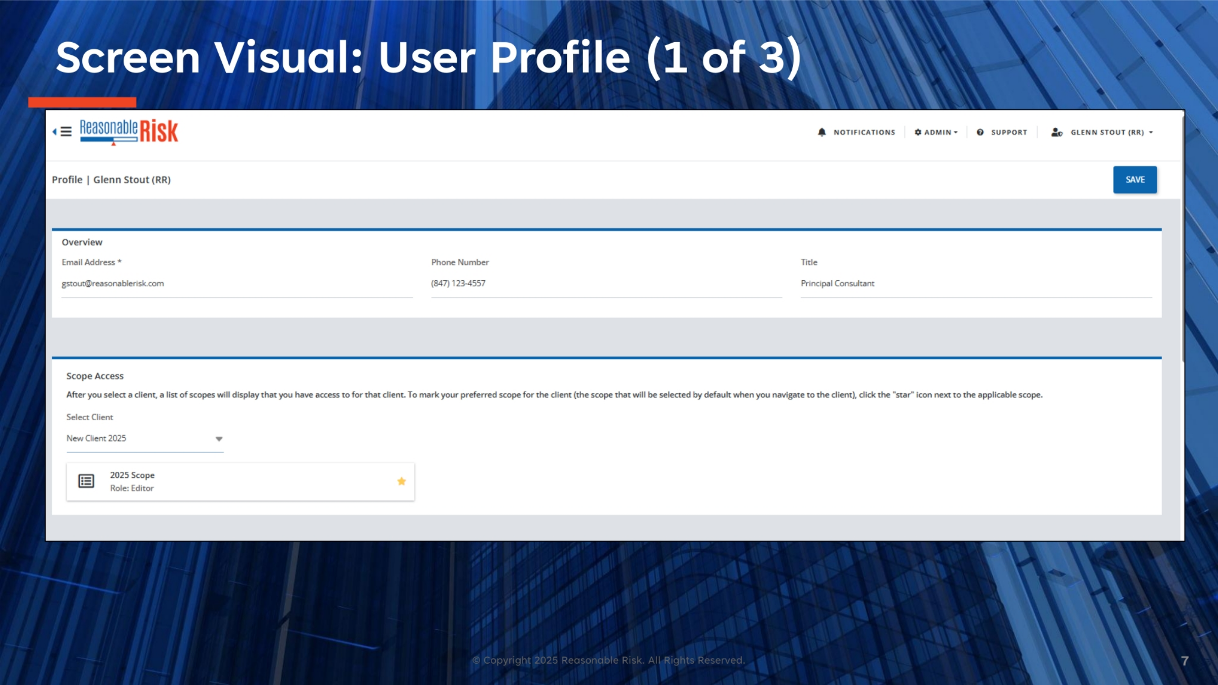 User Profile Screen Visual (Part 1)