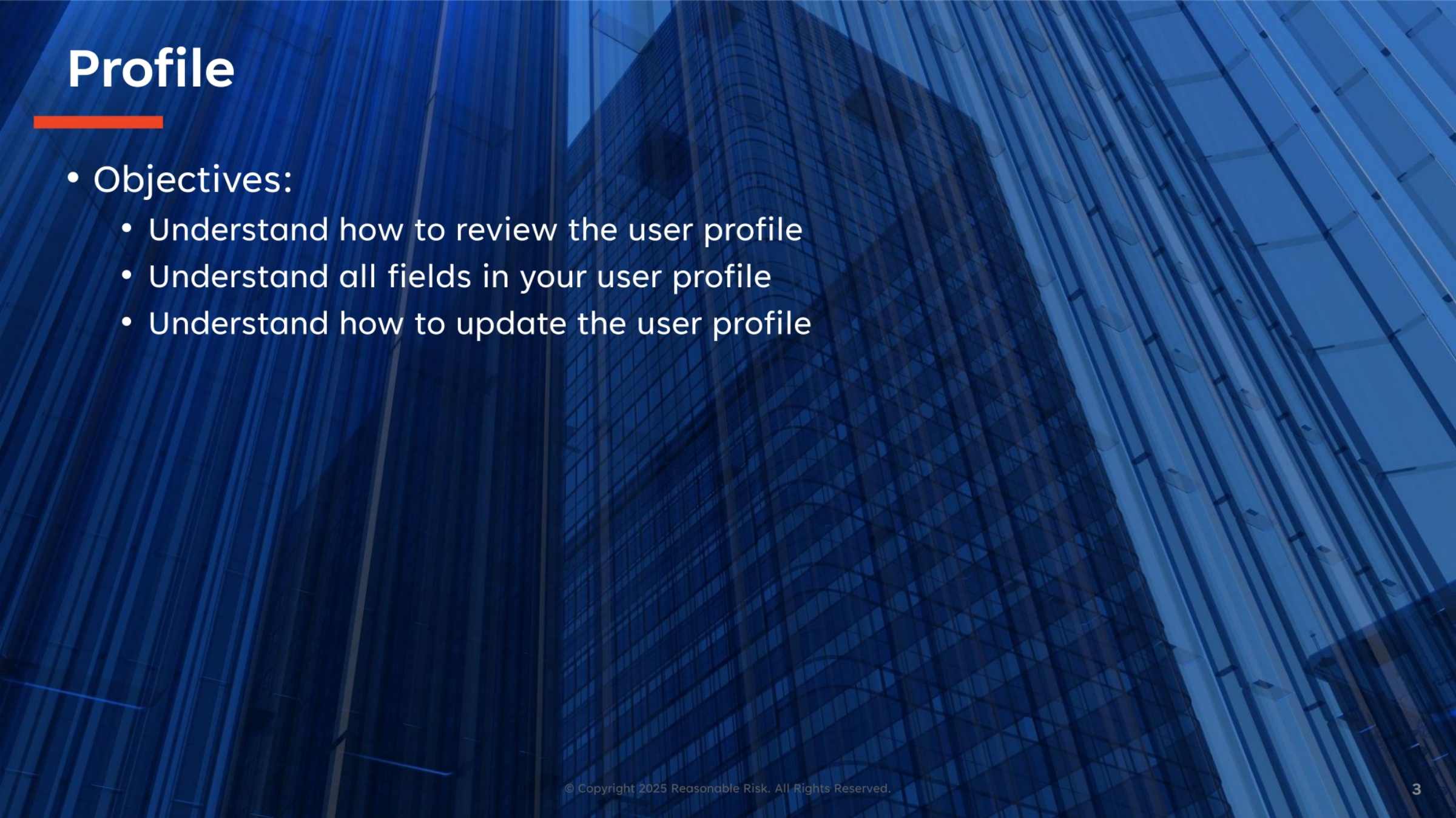 Profile Objectives