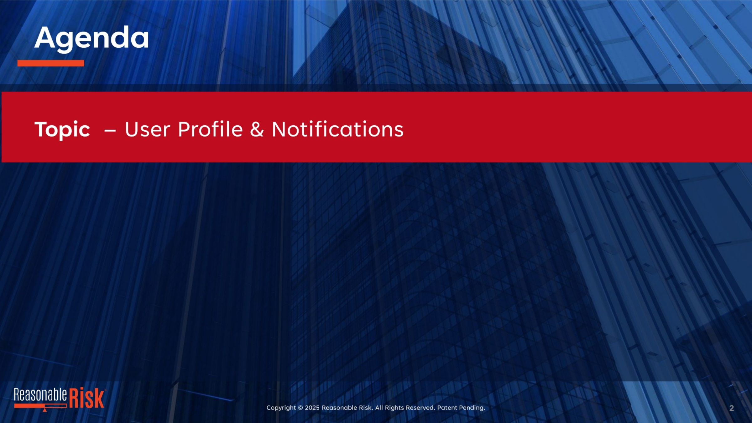 Agenda: User Profile & Notifications