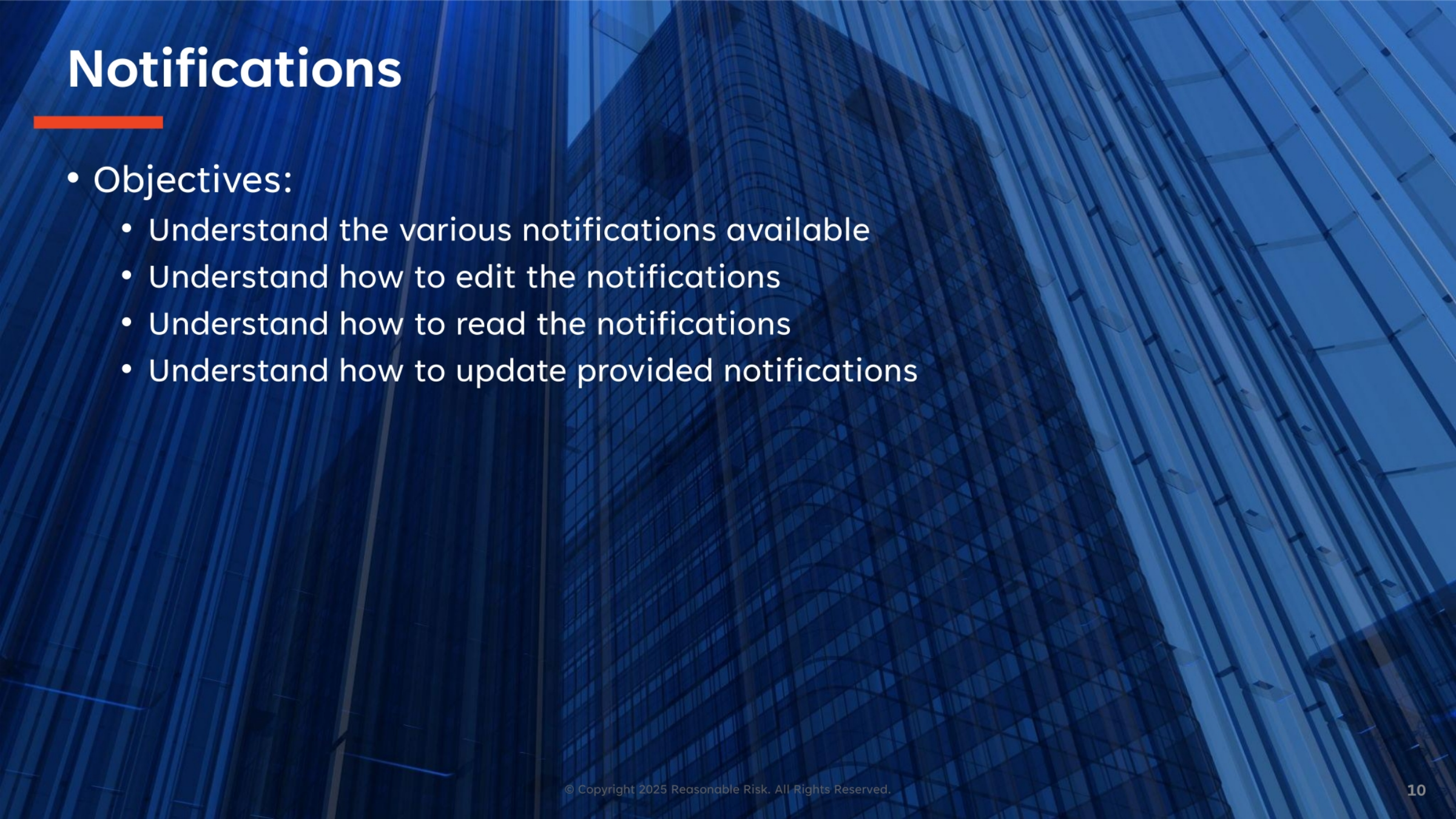 Notifications Objectives